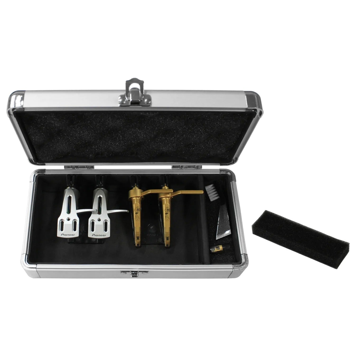 B-Stock: Odyssey KCC4PR2SD KROM Series Silver Diamond PRO2 Case For Four Turntable Needle Cartridges - Hollywood DJ
