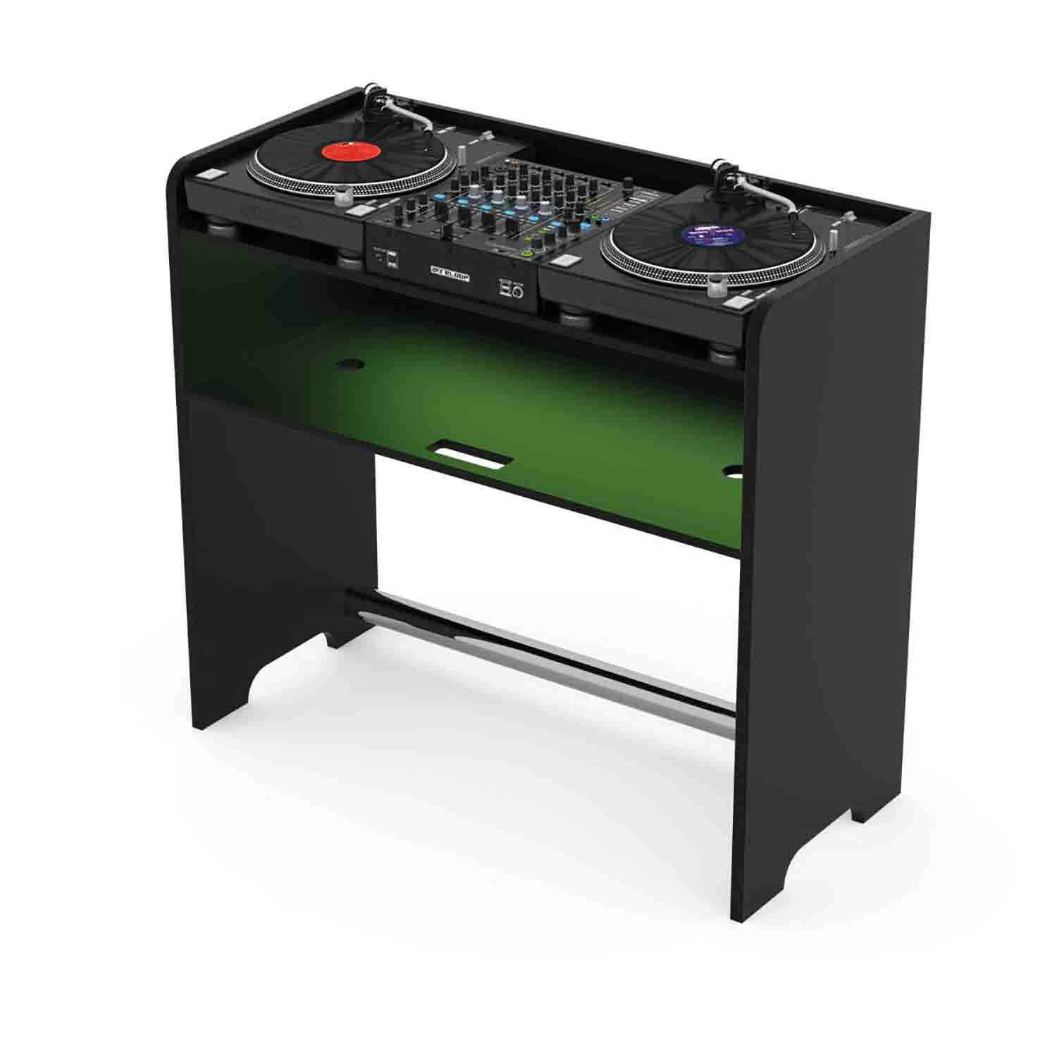 Glorious GigBar DJ Workstation for Turntables and Controllers - Black - Hollywood DJ