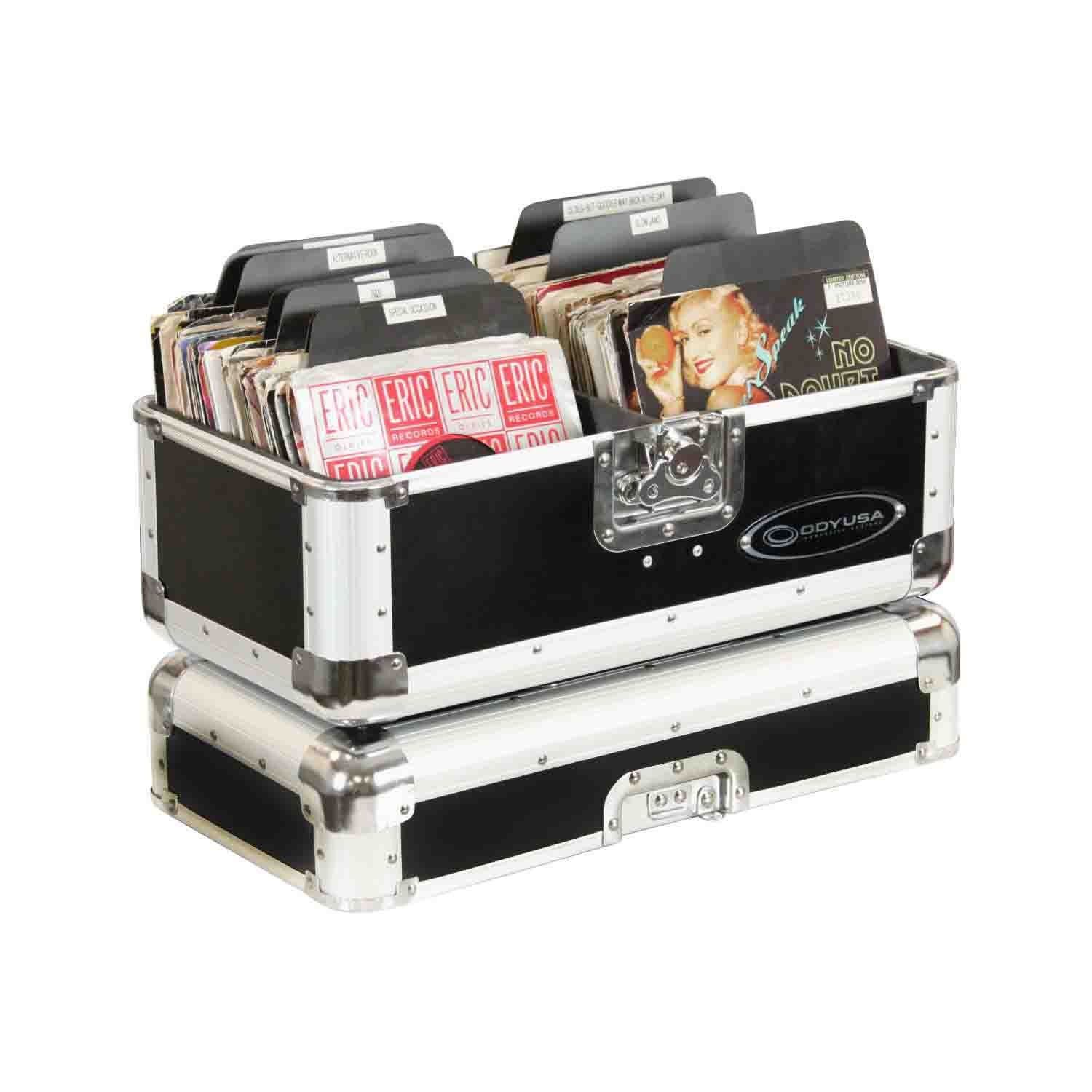Odyssey K45120BLK, KROM Series Utility Case for 120 7" Vinyl Records - Black Odyssey