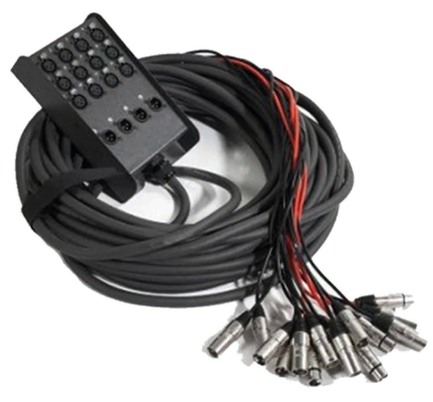Prox XC-SB124XLR100 Stage Box Snake 12 XLR-F Input 4 XLR-M Return - 100 Feet - Hollywood DJ
