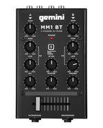 Gemini Sound MM1BT, 2-Channel Compact Mixer with Bluetooth - Hollywood DJ