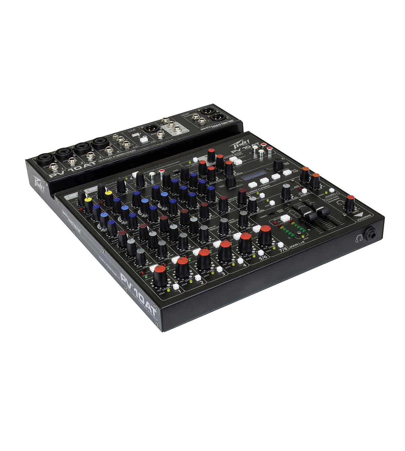 Peavey PV 10 AT 120US Compact 10 Channel DJ Mixer with Bluetooth and Antares Auto-Tune - Hollywood DJ