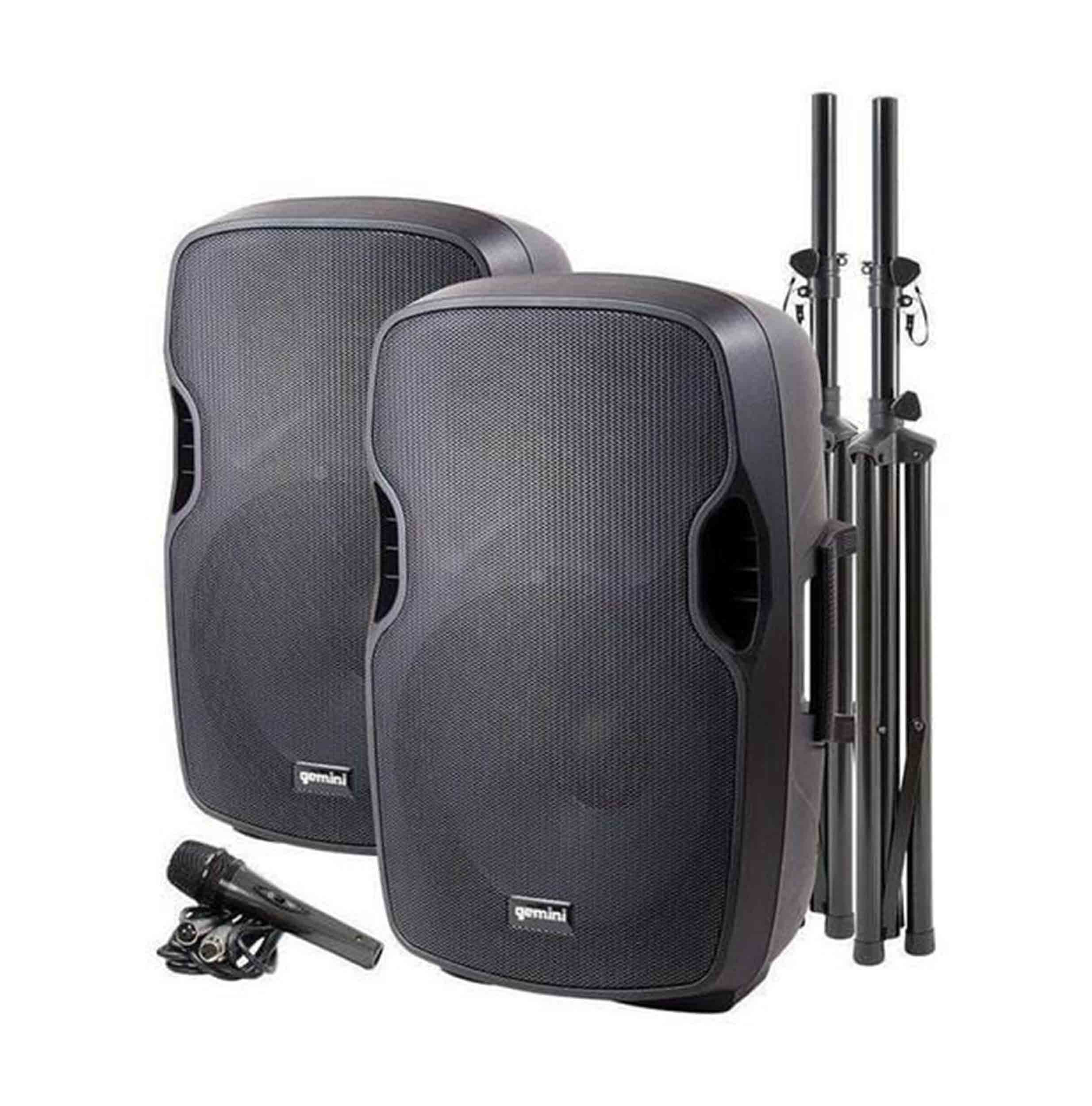 Gemini Sound PA-SYS15 Dual Speaker PA Package - Hollywood DJ