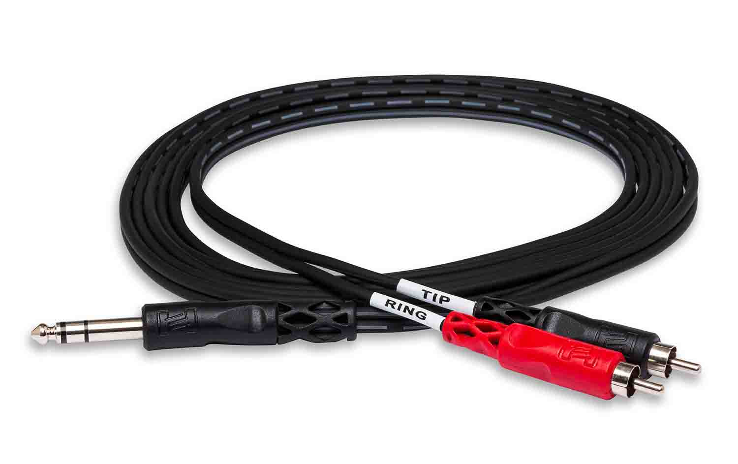 Hosa TRS-204, 1/4" TRS to Dual RCA Insert Cable - 4 Meter - Hollywood DJ