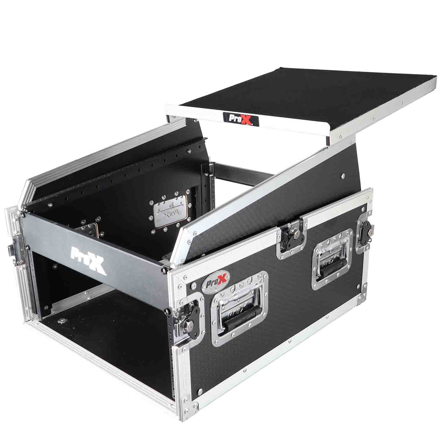 ProX T-6MRSS13ULT DJ Flight Case For 13U Top Mixer With Laptop Shelf - Hollywood DJ