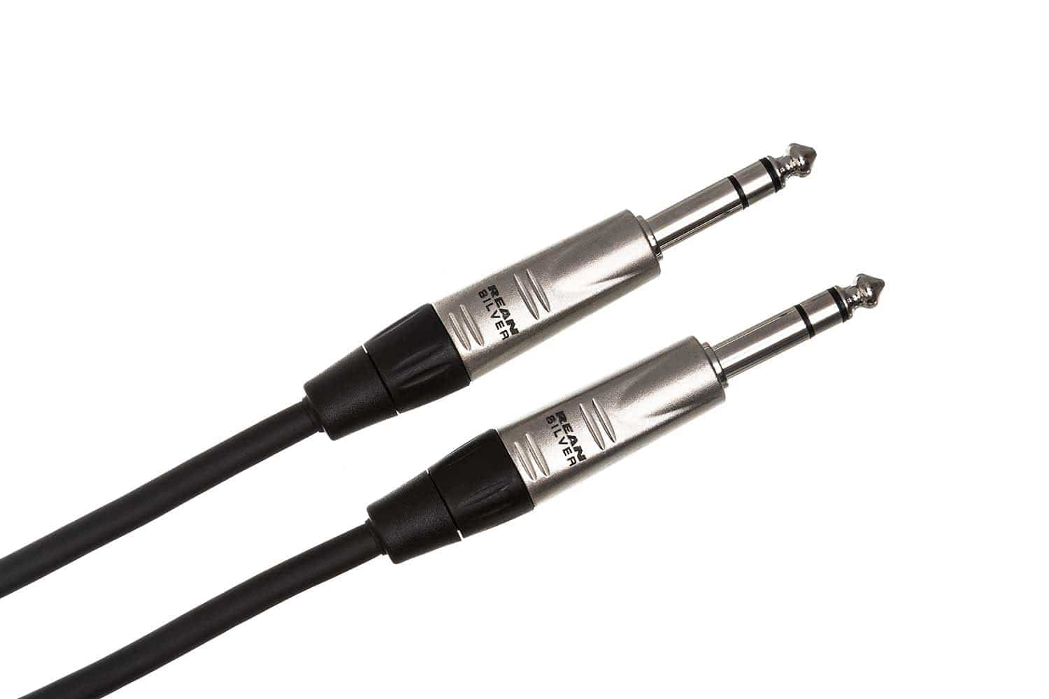 Hosa HSS-001.5 Pro Balanced Interconnect Cable REAN 1/4 in TRS to Same - 1.5 Feet - Hollywood DJ