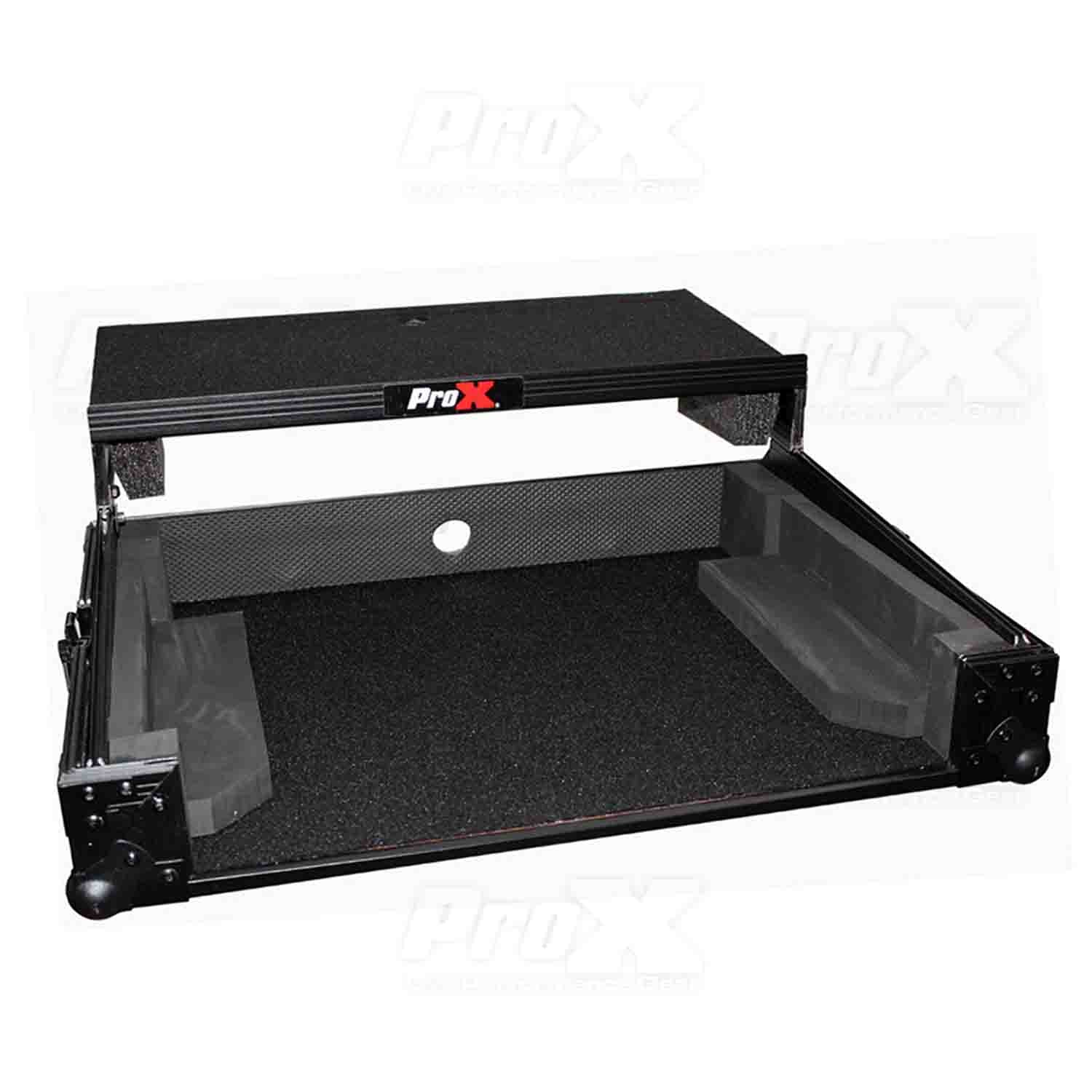 ProX X-DJ202LTBL DJ Controller Flight Case For Roland DJ-202 - Black On Black - Hollywood DJ