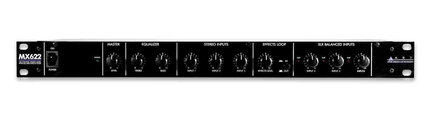 Art MX622 6-Channel 1U Stereo Mixer with EQ/EFX Loop - Hollywood DJ