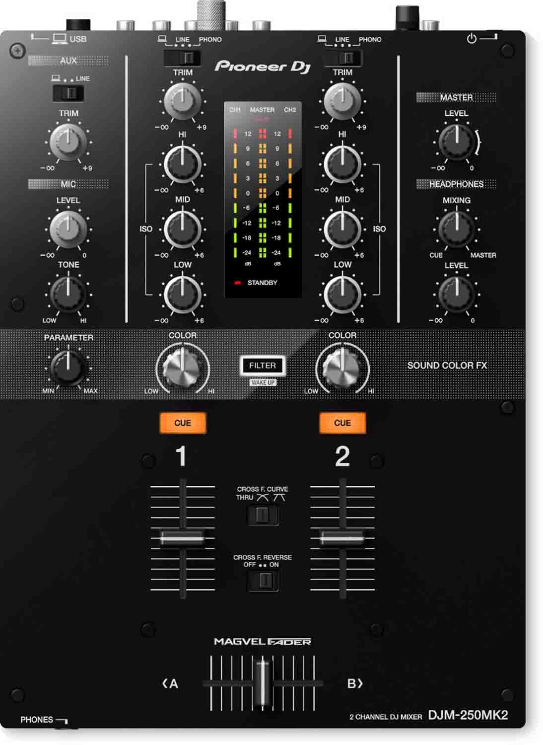 B-Stock: Pioneer DJ DJM-250MK2 2-Channel DJ Mixer with Independent Channel Filter - Hollywood DJ
