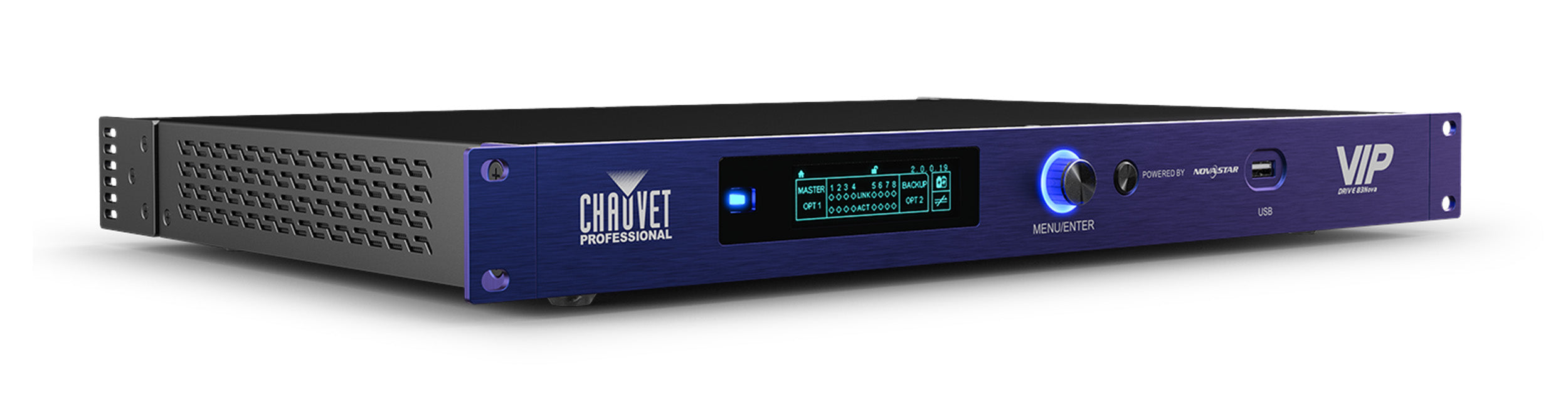 Chauvet Pro VIP Drive 83R Nova, Video Wall Mapper Switcher with 3 x Inputs and 8 x Outputs - Hollywood DJ