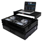 ProX XS-DDJSR2LTBL LED Flight-Road Case for Pioneer DDJ-SR2 Digital Controller with Laptop Shelf & LED Kit - Hollywood DJ