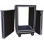 ProX T-12RSP, 12U Space Shockproof Amp Rack ATA Flight Case 20" Depth - Hollywood DJ