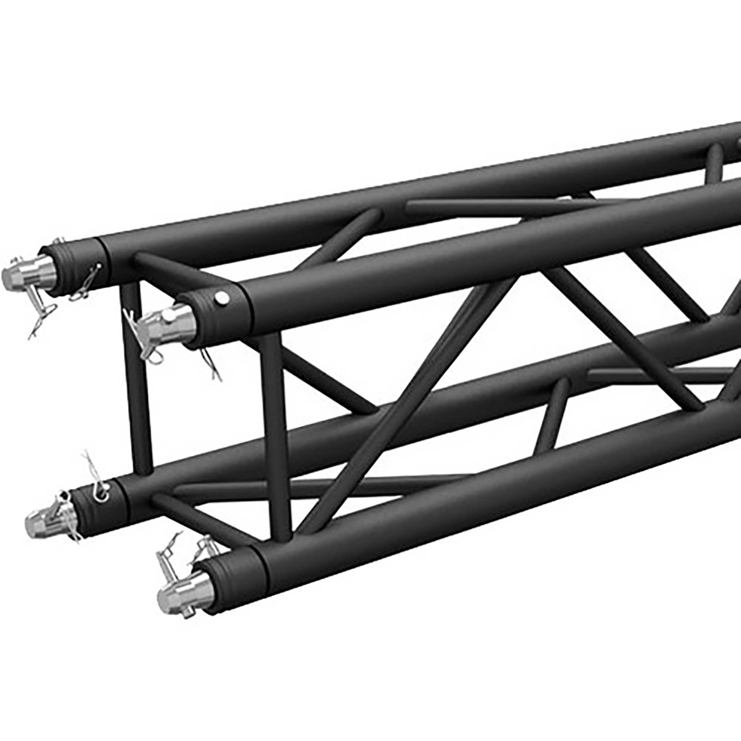 Global Truss SQ-4111-1250 BLK/MTE, 4.1 ft Straight Square Segment for F34 Square Truss - Black - Hollywood DJ