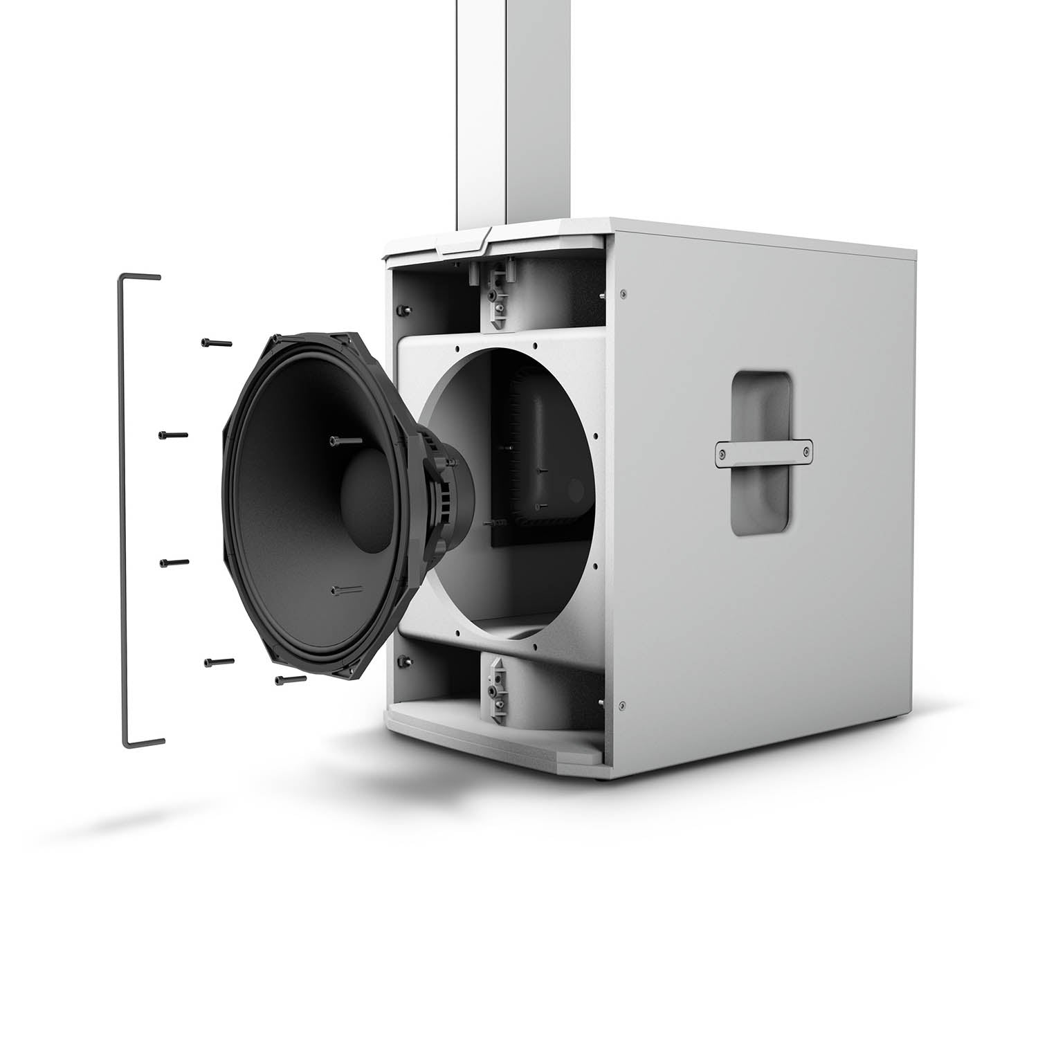 LD System MAUI 44 G2 W Cardioid Powered Column Loudspeaker - White - Hollywood DJ