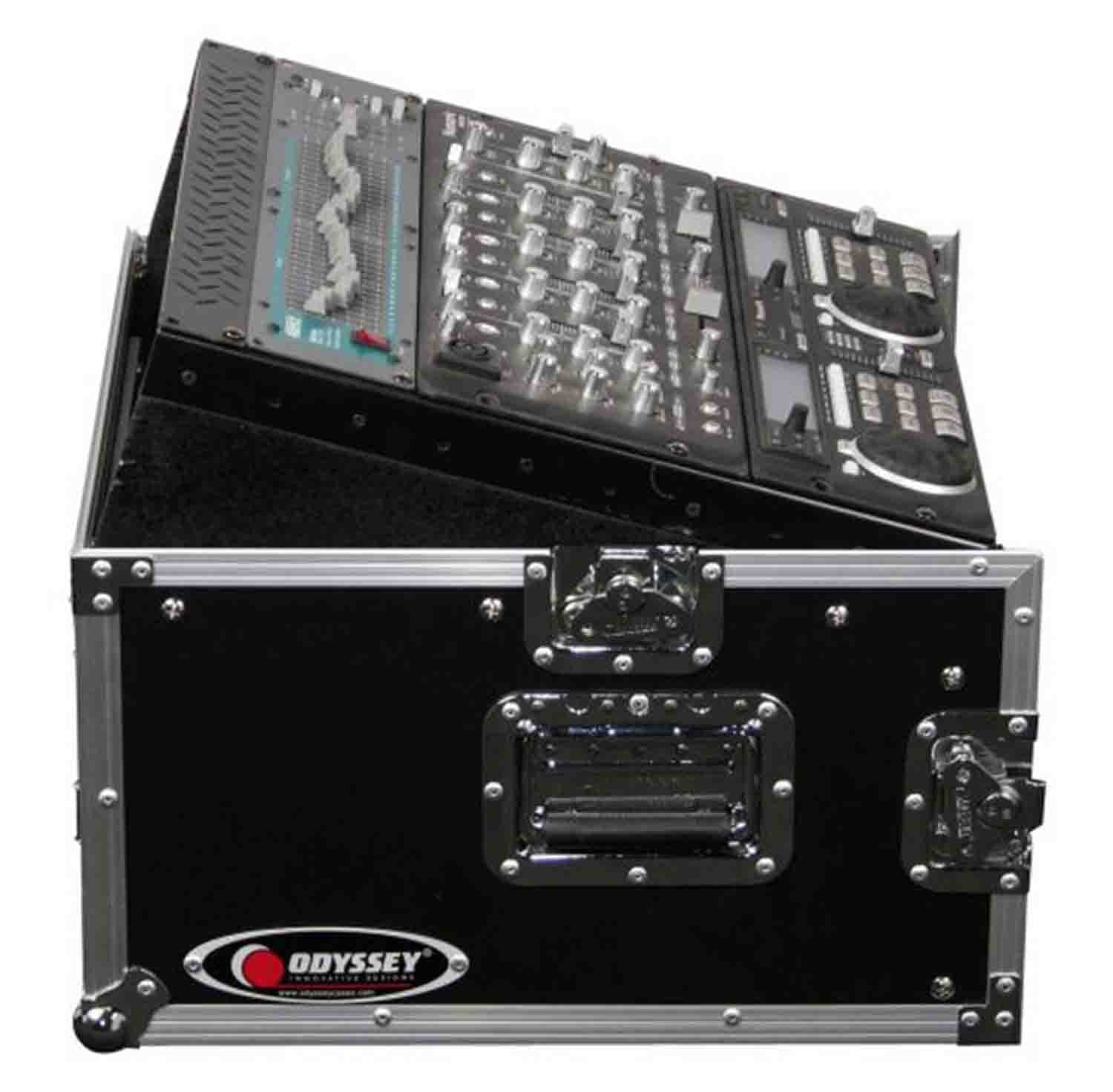 B-Stock: Odyssey FR1004 Combo Rack 10U Top Slant Rack 4U Bottom Vertical Rack - Hollywood DJ