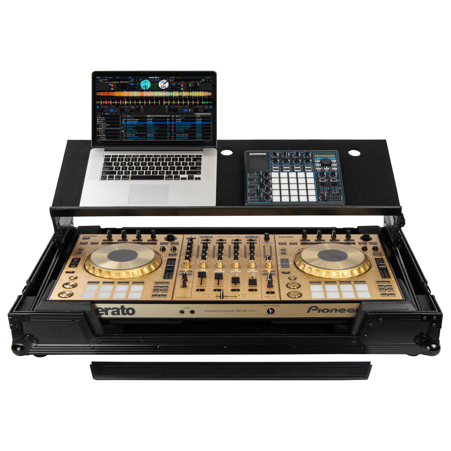B-Stock: Odyssey FZGSADDJSZWBL DJ Flight Case for Pioneer DDJ-RZ / DDJ-SZ / DDJ-SZ2 DJ Controller with Angle Glide Platform - Black - Hollywood DJ