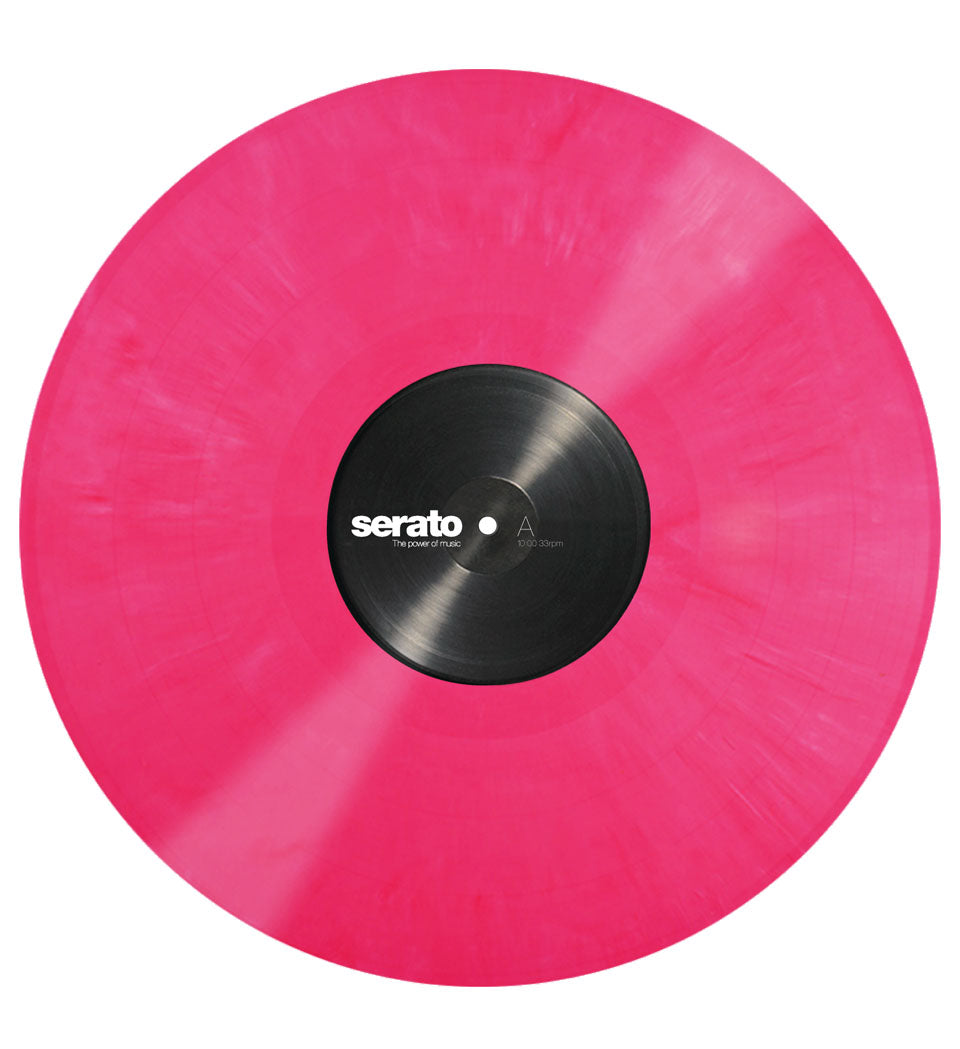 Serato SCV-PS-PNK-OV 12" Pink Control Vinyl Pressing for Serato DJ Pro (Pair) - Hollywood DJ