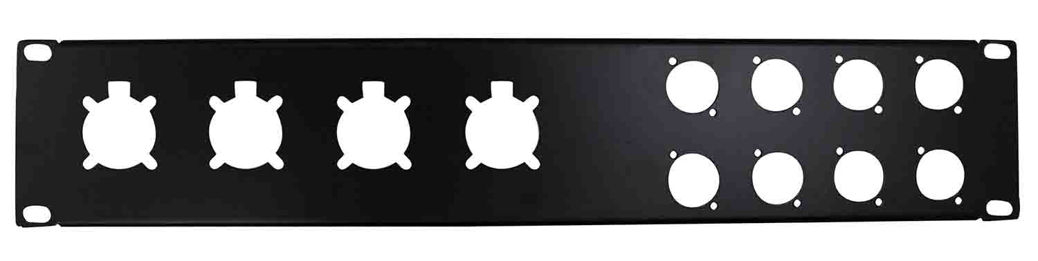 ProX T-P2-4X8 2 Unit Unloaded Patch Panel for 8 XLR and 4 NL4 Speakon or NAC3 Powercon - Hollywood DJ