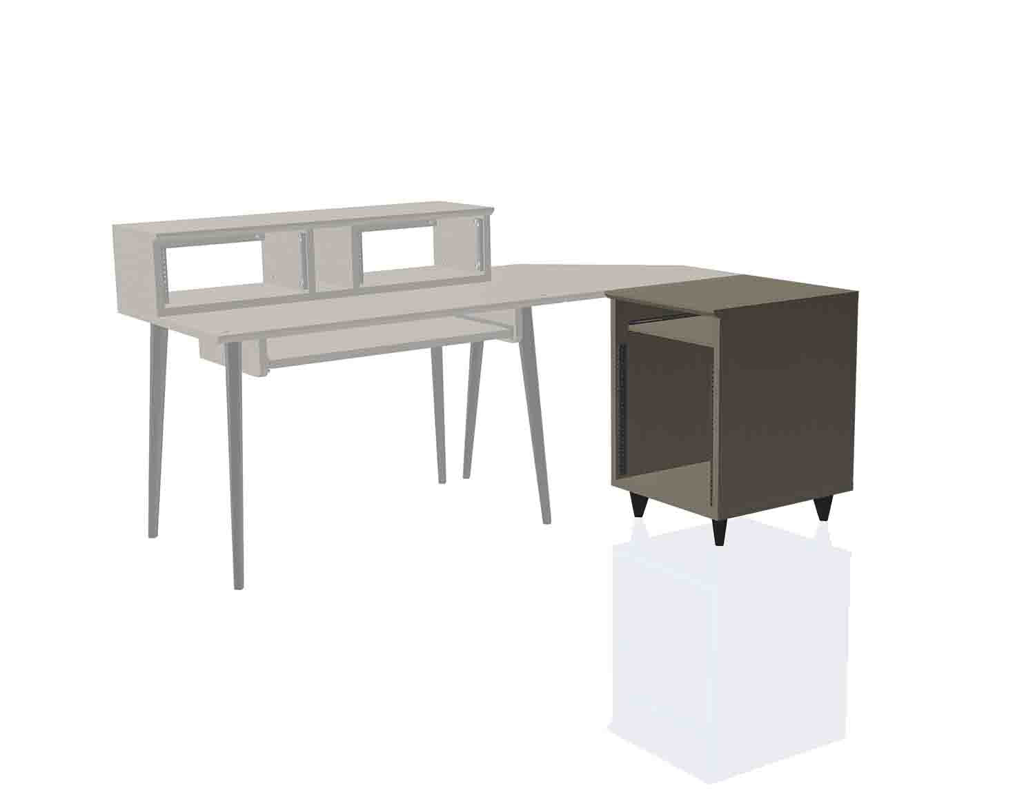 Gator Frameworks GFW-ELITEDESKRK-GRY Elite Furniture Series 10U Studio Rack Table - GRY - Hollywood DJ