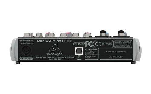 Behringer Q1002USB, 10-Input 2-Bus Mixer with USB Audio Interface - Hollywood DJ
