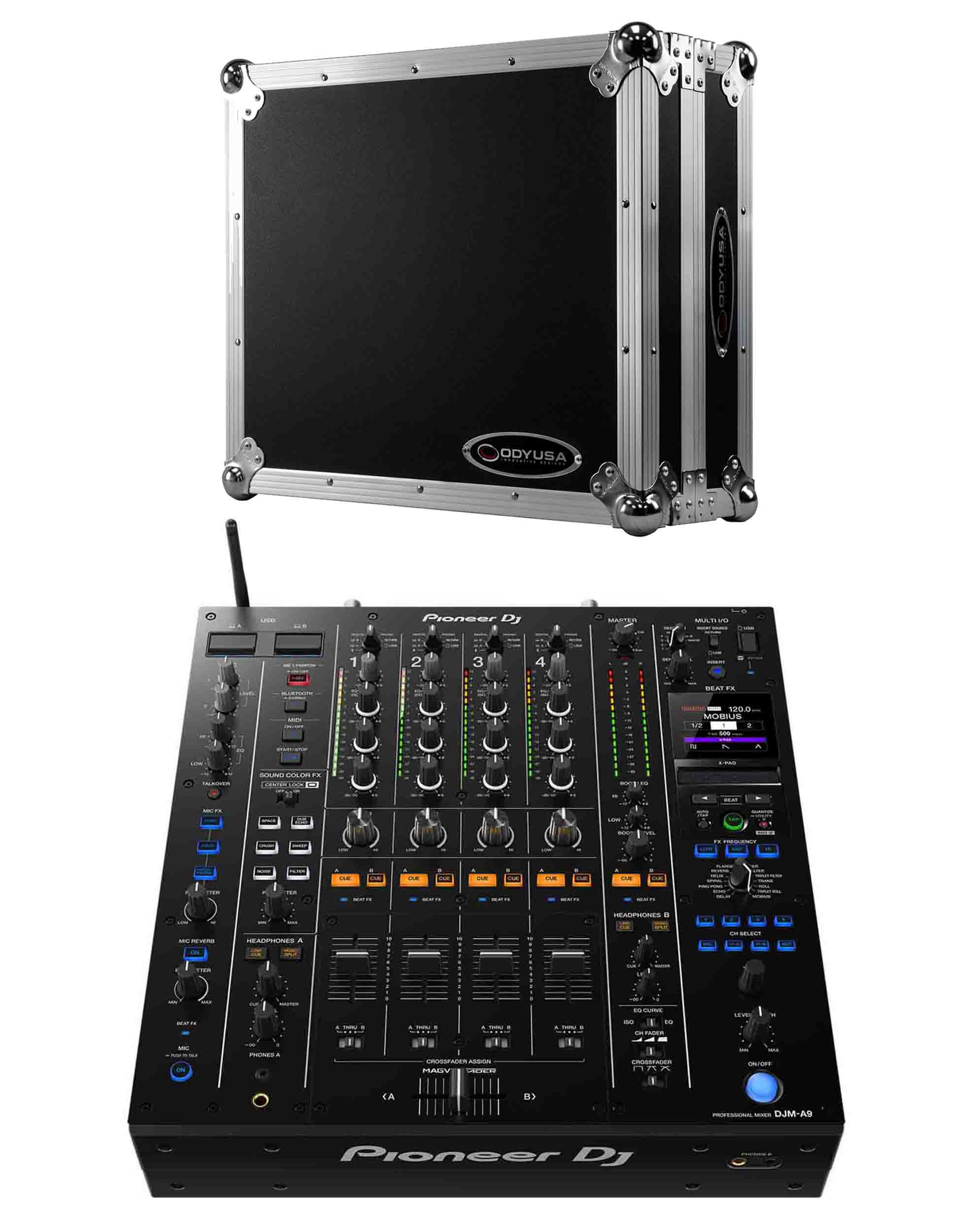 Pioneer DJM-A9 DJ Package with Odyssey Flight Case - Hollywood DJ