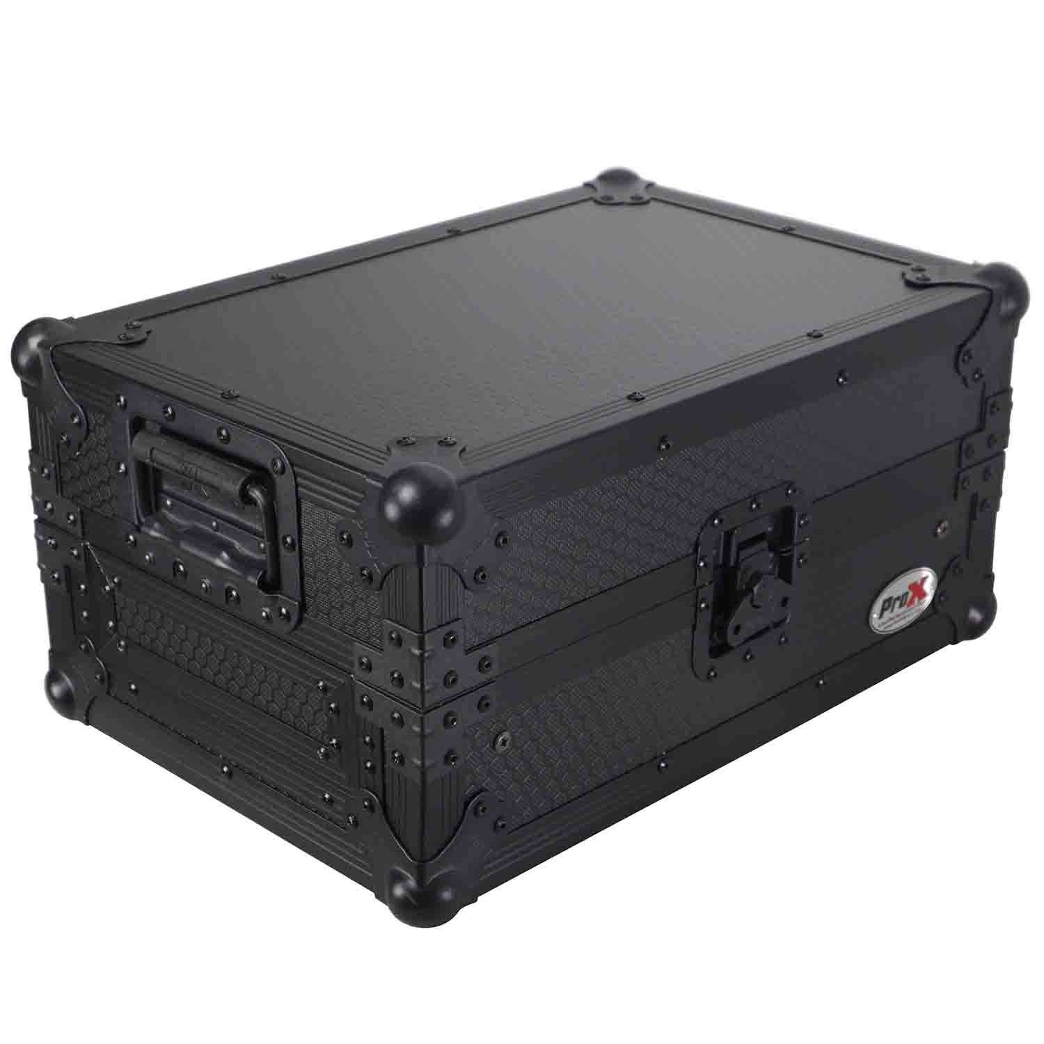 ProX XS-DJMS7LTBL Flight Case for Pioneer DJM-S7 Mixer with Sliding Laptop Shelf - Black on Black - Hollywood DJ