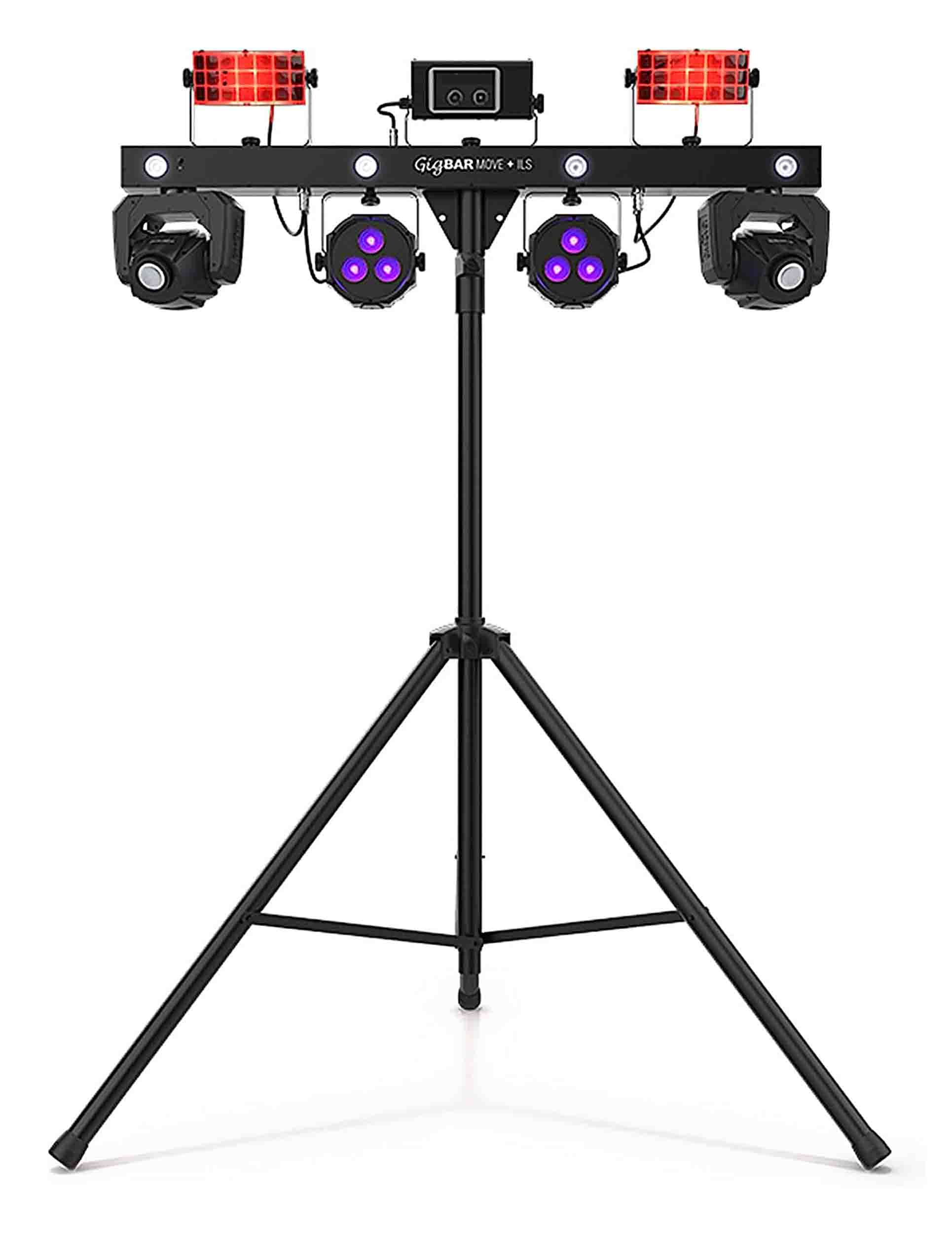 Chauvet ILS Effect Package Deal with Lighting System, Lasers, Tripod Stand, Fluid, DMX Cable, Haze Machine and ILS Command Lighting Controller - Hollywood DJ