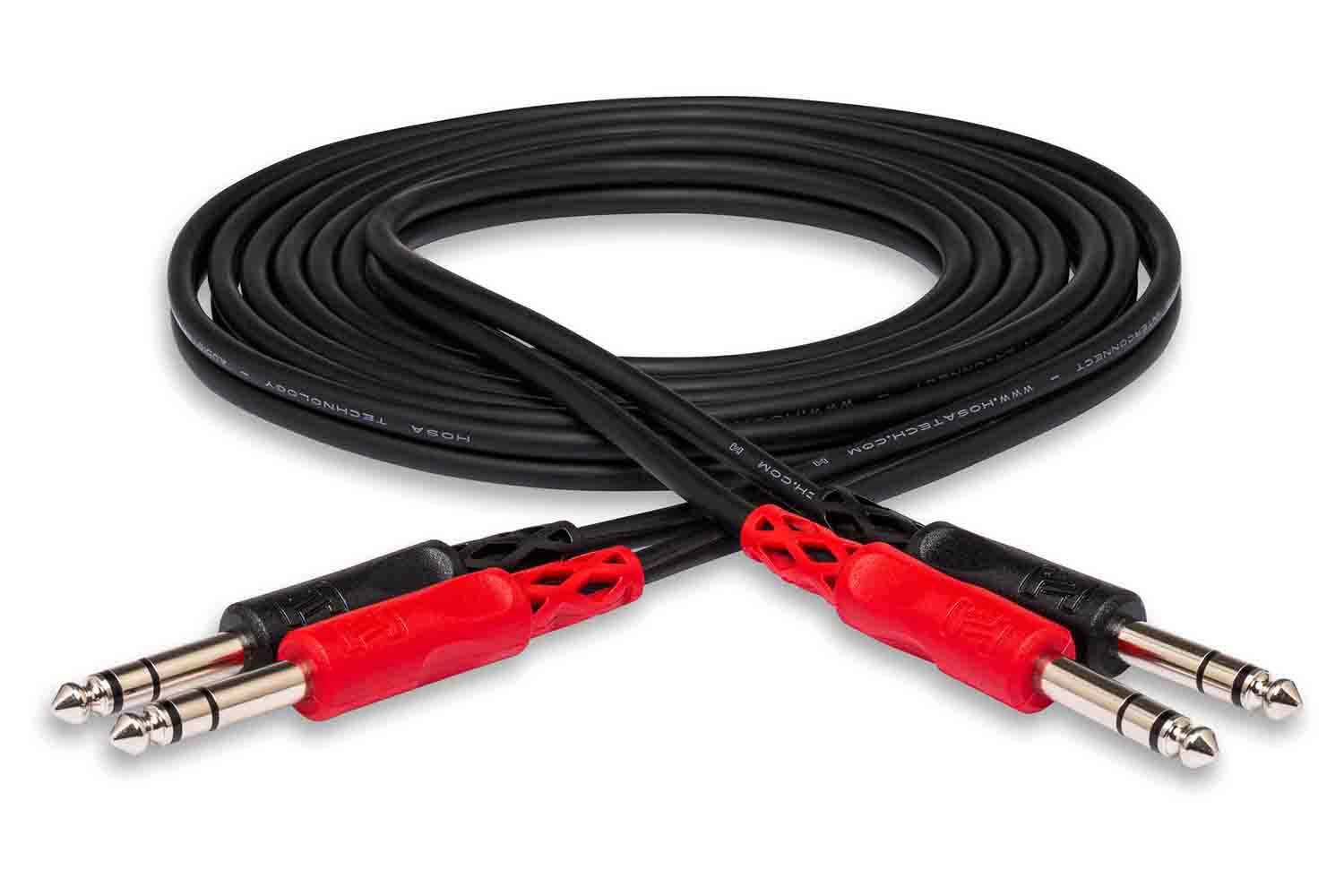 Hosa Stereo Interconnect, Dual 1/4 in TRS to Same - Hollywood DJ