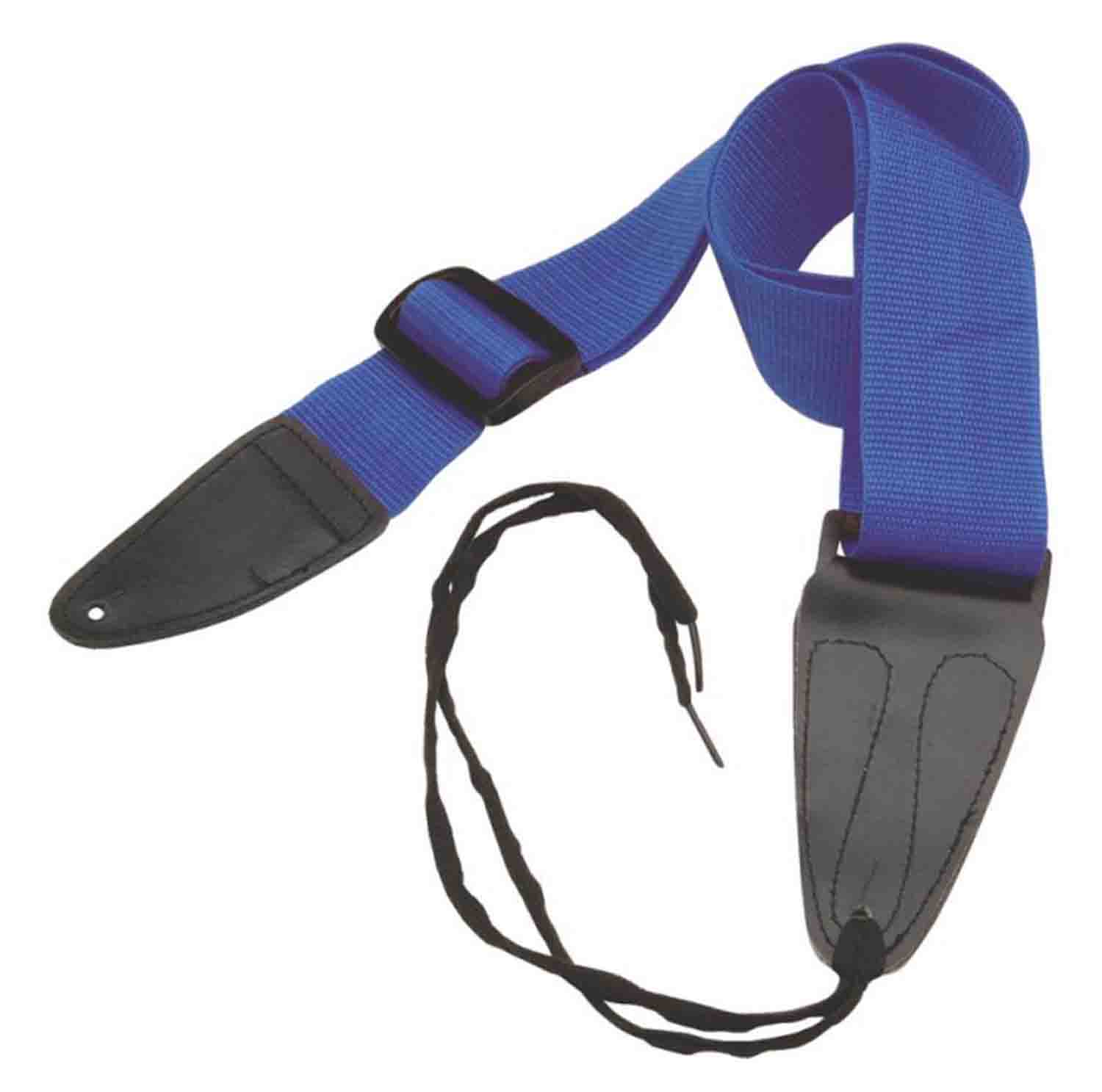 On Stage GSA10BL Guitar Strap with Leather Ends - Hollywood DJ