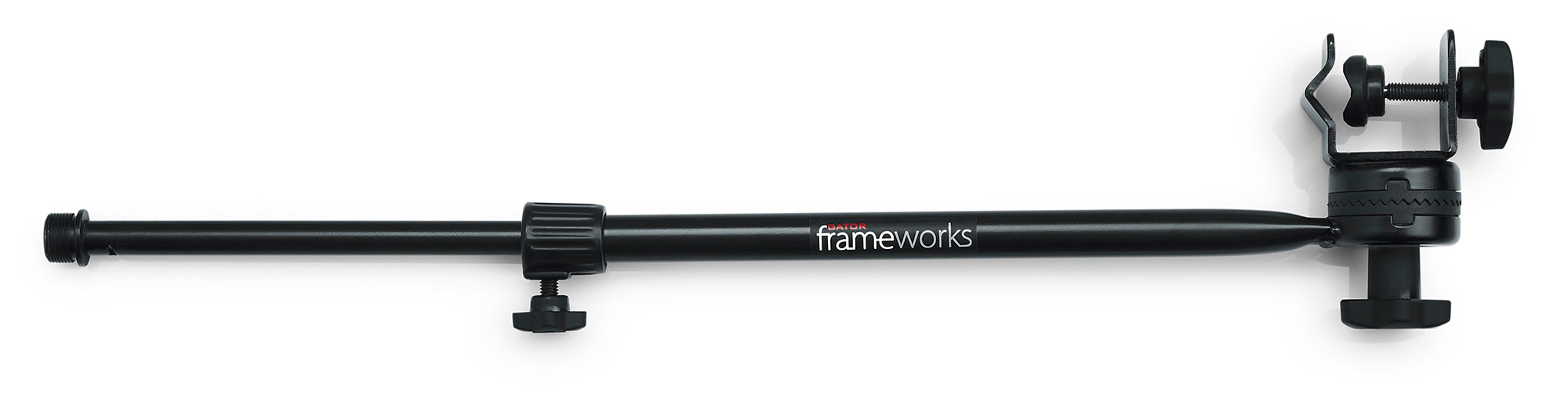 Gator Frameworks GFW-MIC-CLMPBM16 Adjustable Angle 16 Inch Clamp-On Mini Boom with Interlocking Design - Hollywood DJ