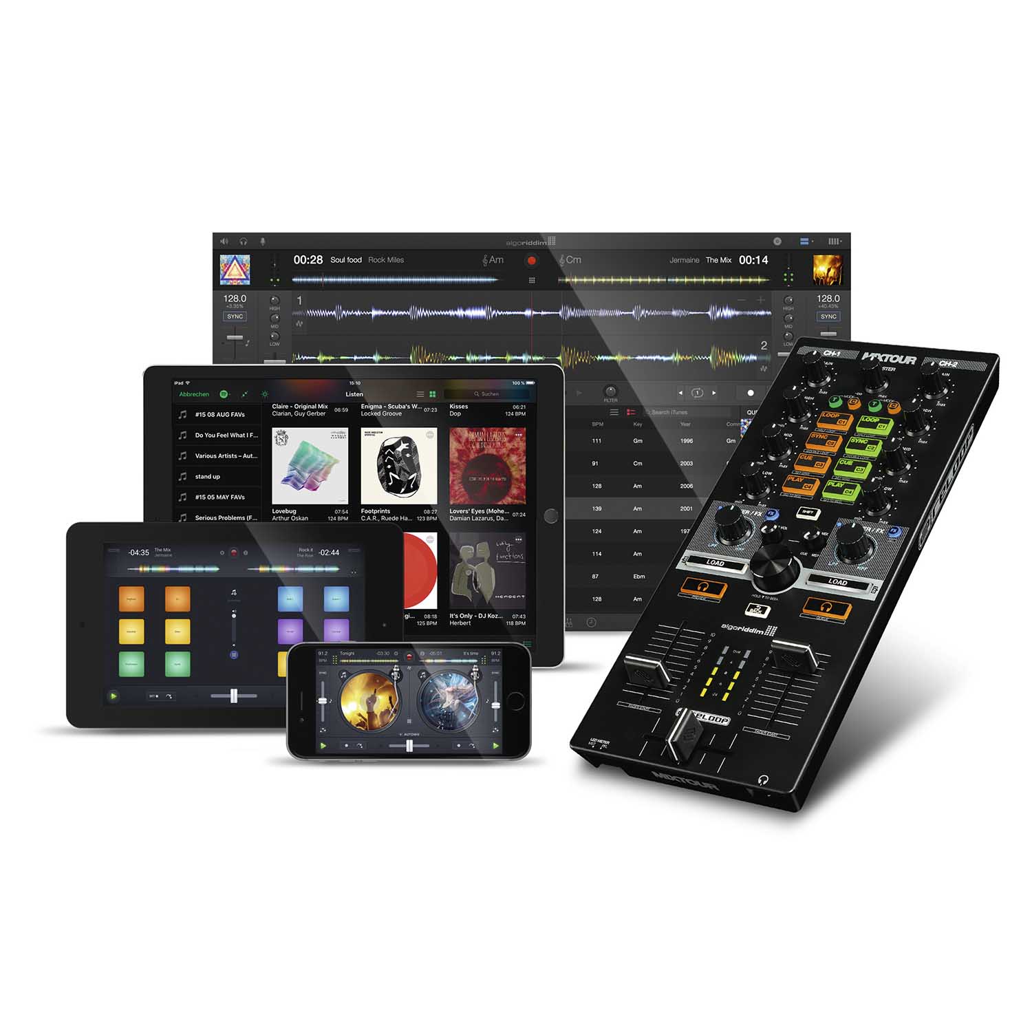 B-Stock: Reloop MIXTOUR, Sleek and Powerful Controller For IOS, Android and Laptop - Hollywood DJ
