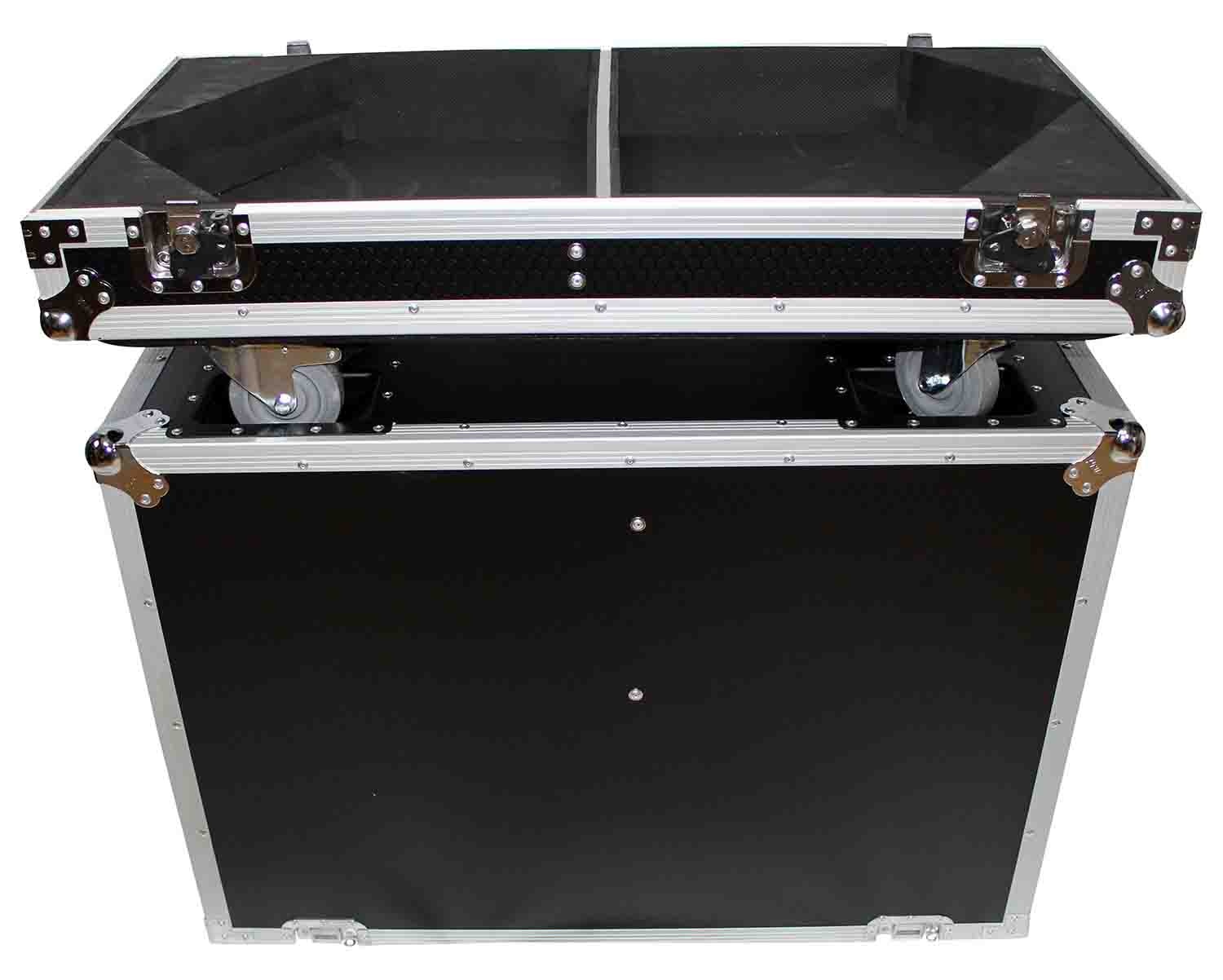 ProX X-RCF-TT25-AX2W Flight Case for Two RCF-TT25-A II High Definition Two-Way Speakers with 4 Inch Wheels - Hollywood DJ