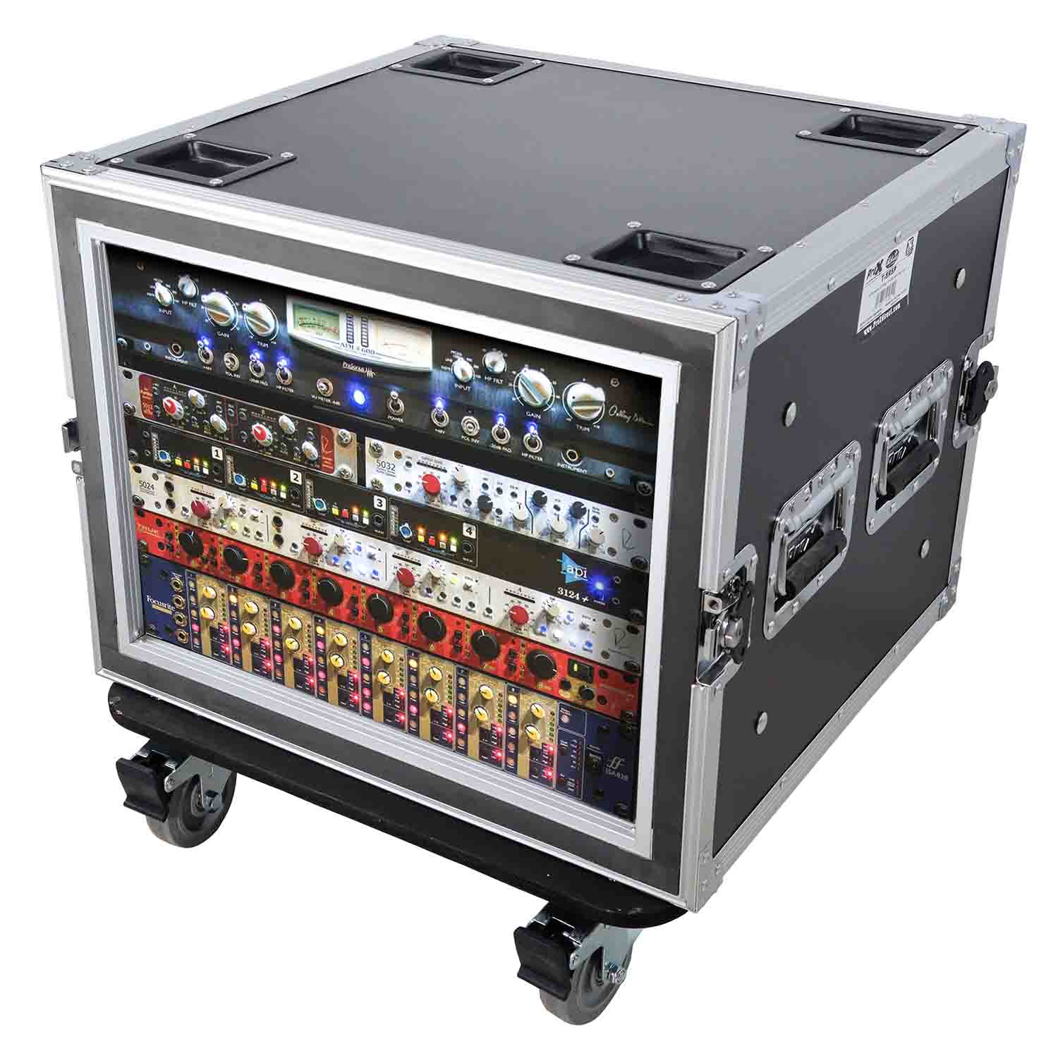ProX T-8RSP 8U Space Shockproof Amp Rack ATA Flight Case - 20 Inch Depth - Hollywood DJ