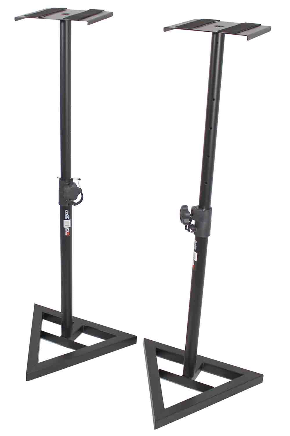 ProX X-MS12 Monitor Speaker Platform Stands Pair - Black Finish - Hollywood DJ