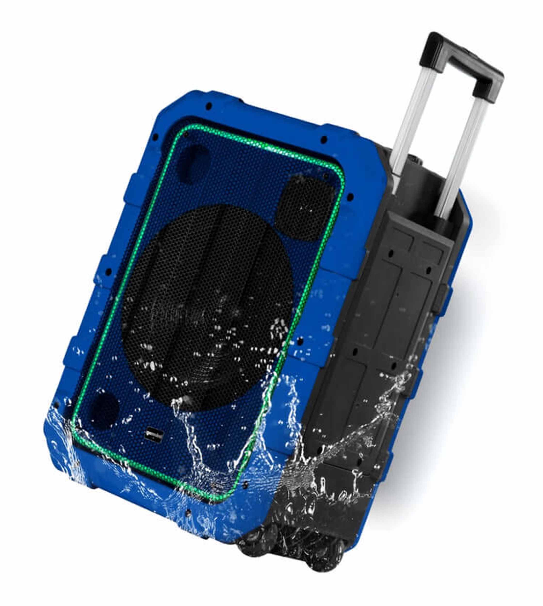 Gemini Sound MPA-2400BLU Rechargeable Weather-Resistant Trolley Speaker - Hollywood DJ