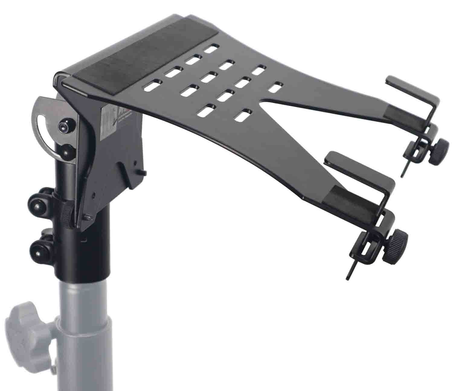 ProX X-LTF01BK Laptop Shelf Fits on Speaker Stand & Monitor VESA Arm Mount - Black - Hollywood DJ