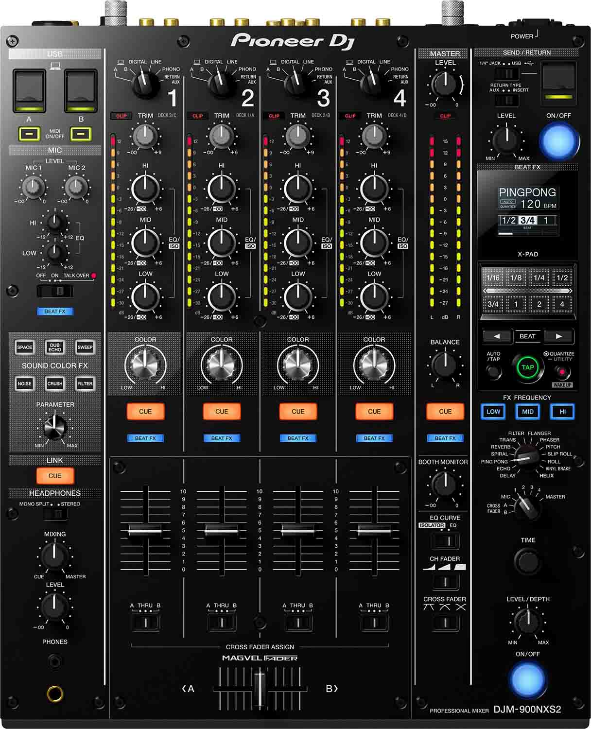 Pioneer DJ Kit of 2 CDJ3000 Professional DJ Multi Player and DJM900NXS2 Digital Pro-DJ Mixer - Black - Hollywood DJ
