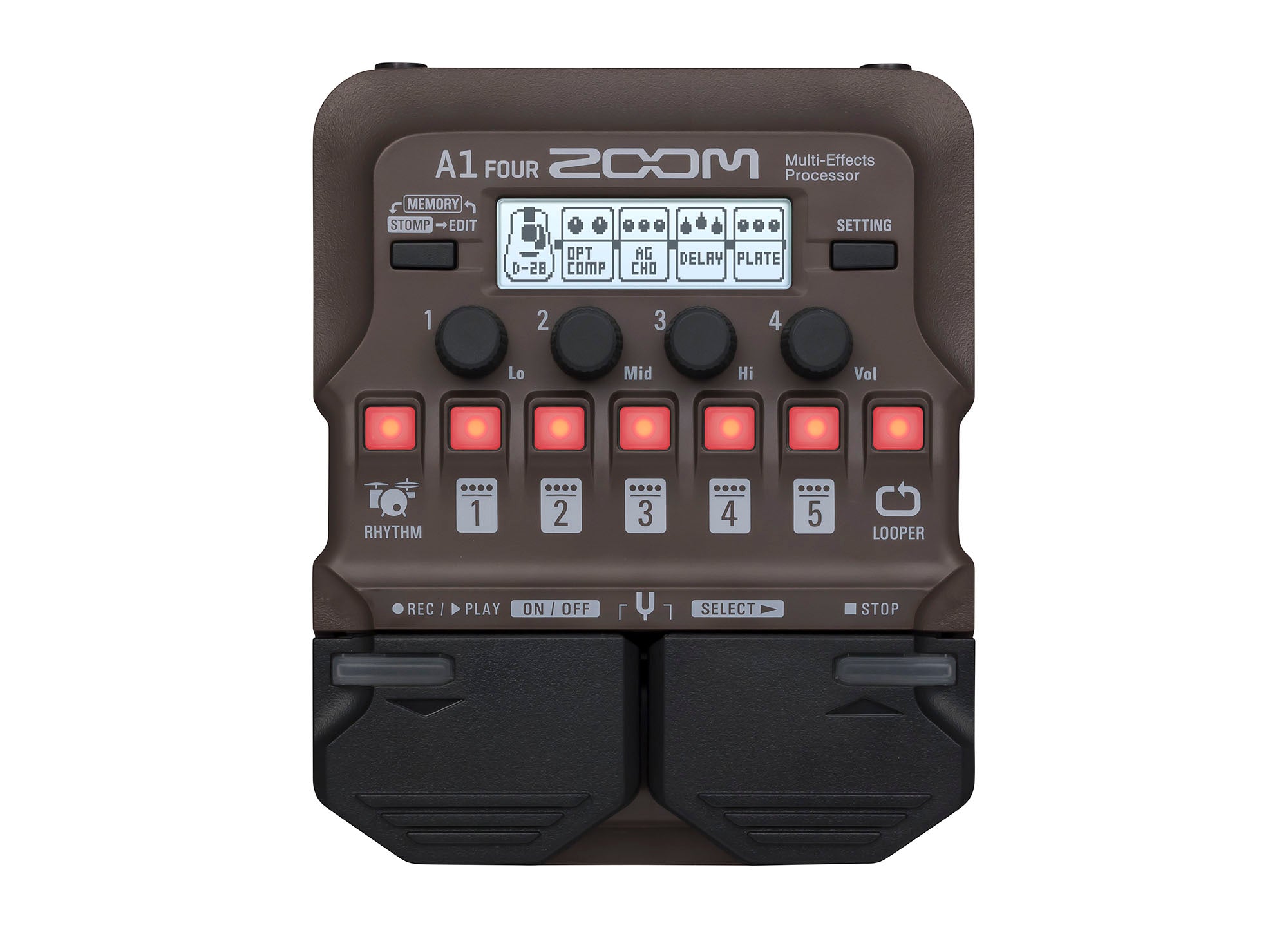 Open Box: ZOOM A1 Four Multi LEGENDARY Effects Processor Pedal - Hollywood DJ