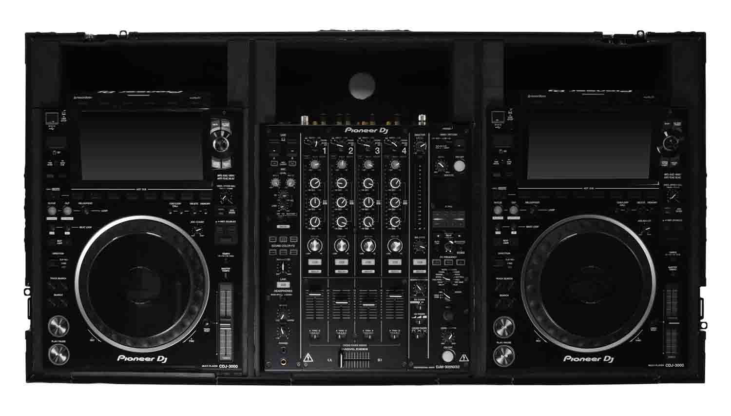 Odyssey 810158 Industrial Board DJ Case for 12" DJ Mixers and Two Pioneer CDJ-3000 Multi Players - Hollywood DJ
