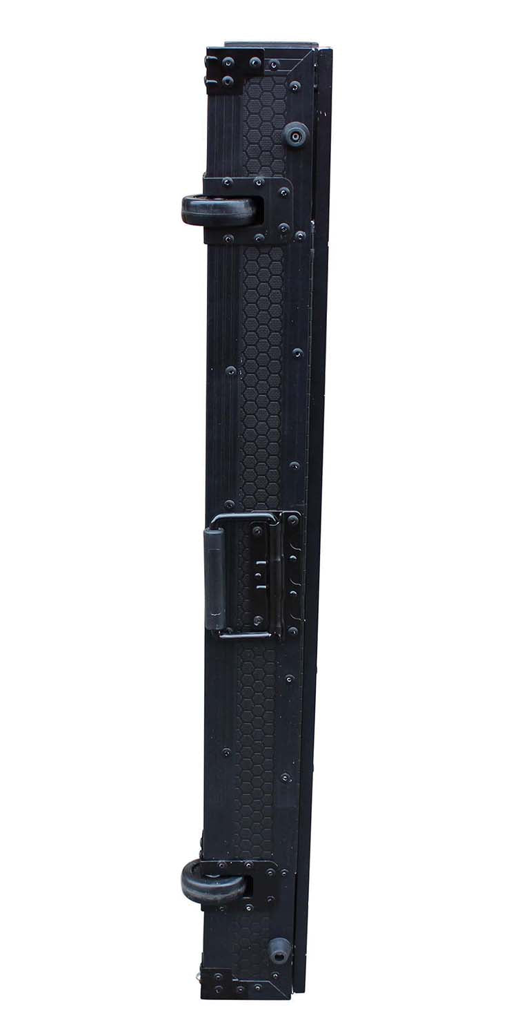 ProX XS-DJSTNBL Transformer Series DJ Folding Workstation Table with Wheels - Black on Black - Hollywood DJ