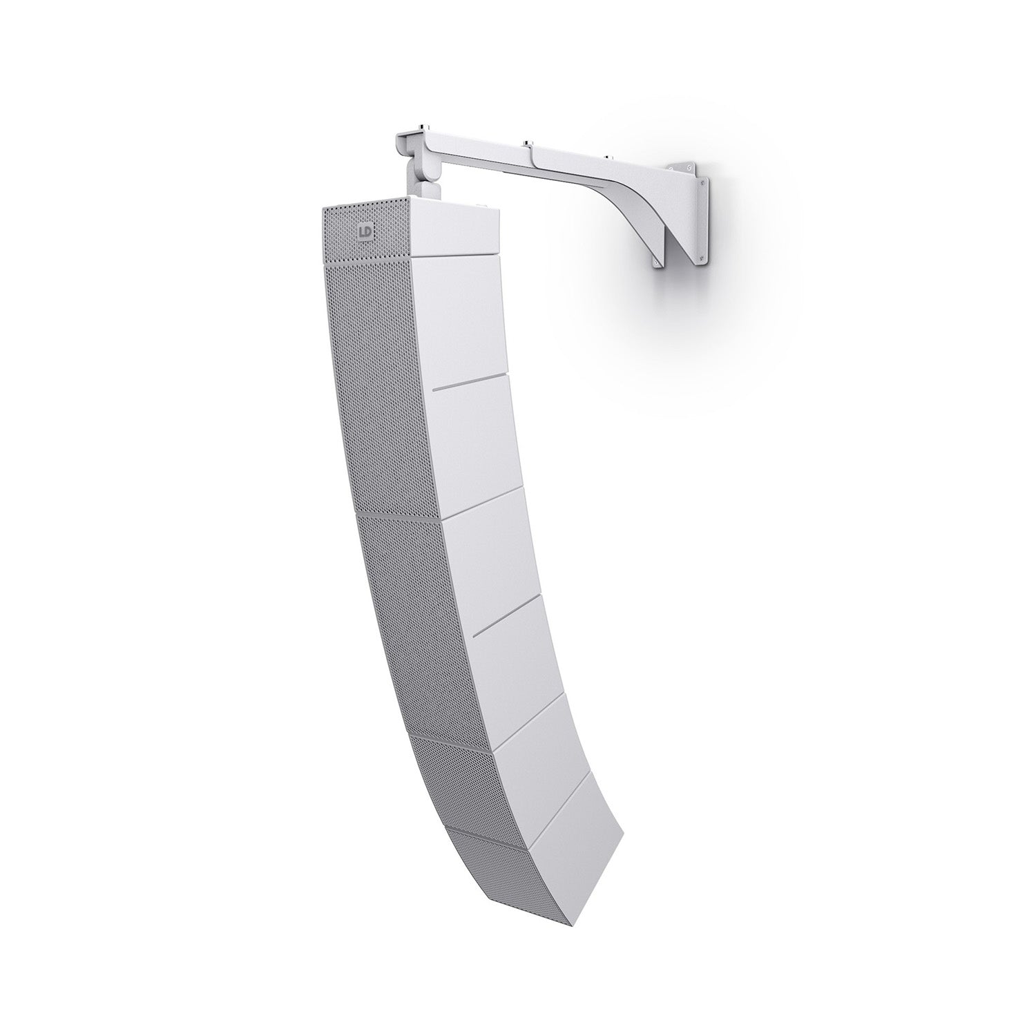 LD Systems CURV 500 WM BL W, Curv 500 Tilt and Swivel Wall Mount Bracket for Up to 6 Satellites - White - Hollywood DJ