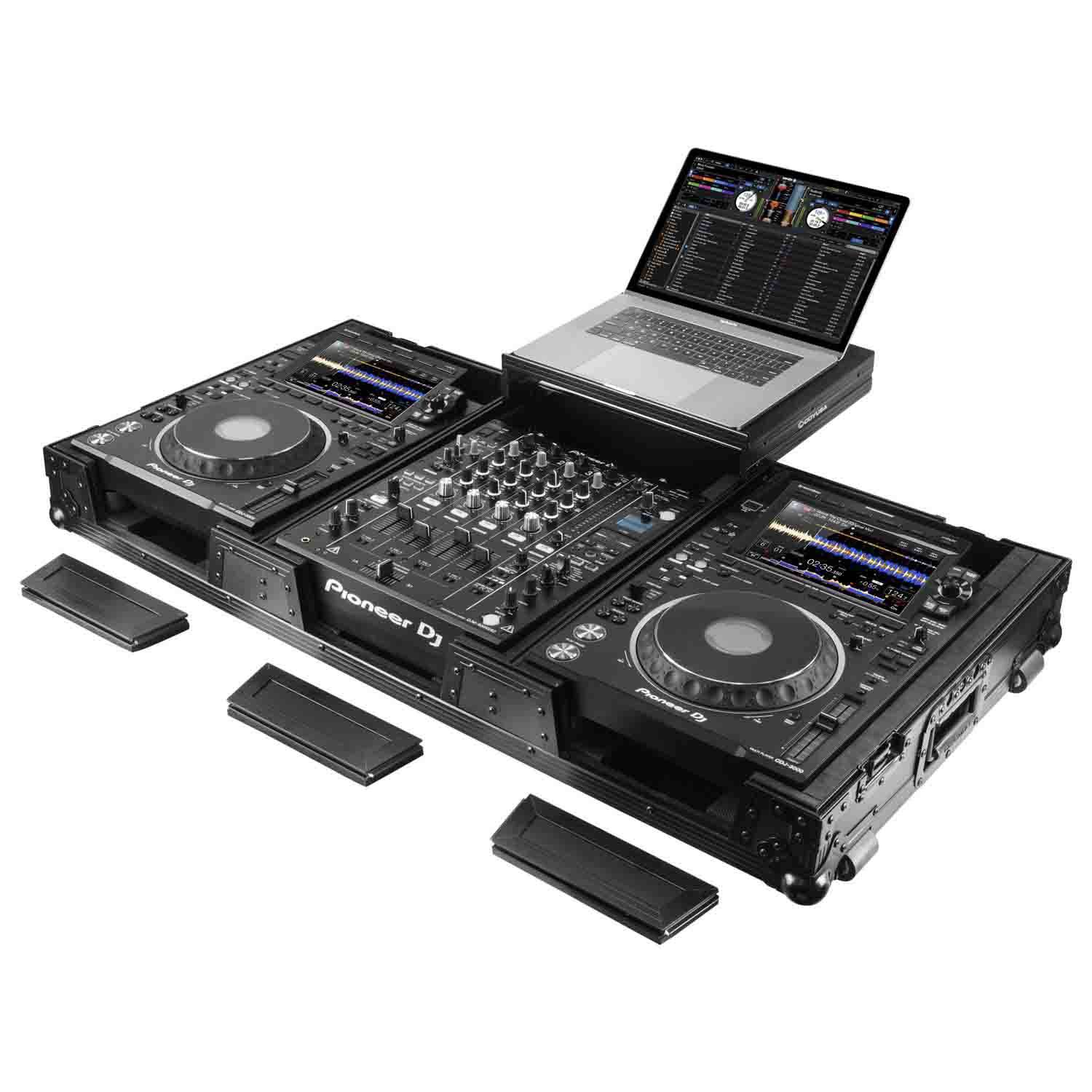 Odyssey FZGS12CDJWXD2BL Extra Deep DJ Coffin Case for 12″ Format DJ Mixer and Two Media Players with Glide Platform - Black - Hollywood DJ