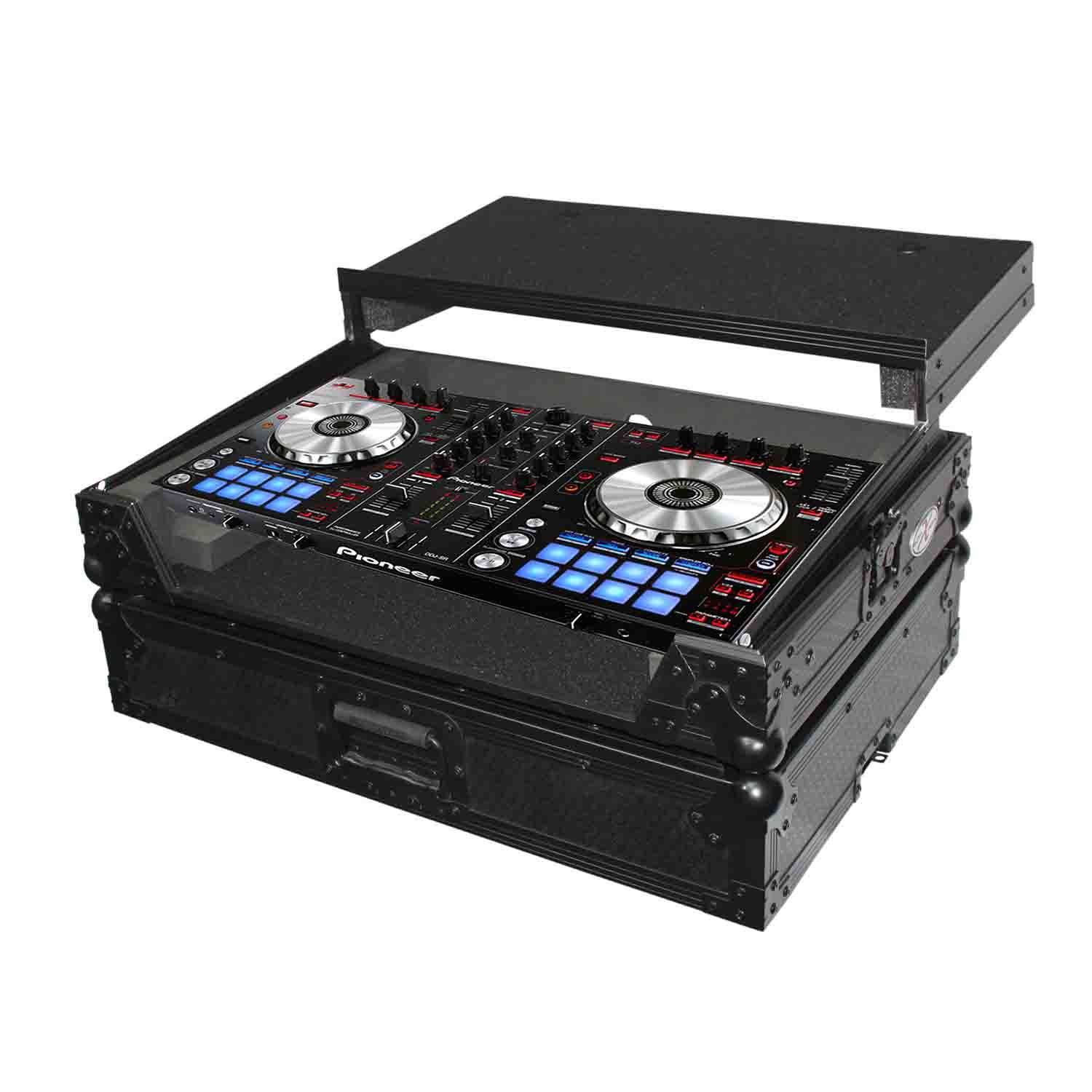 ProX XS-G4VLTBL DJ Flight Case For Gemini G4V DJ Controller - Black on Black - Hollywood DJ