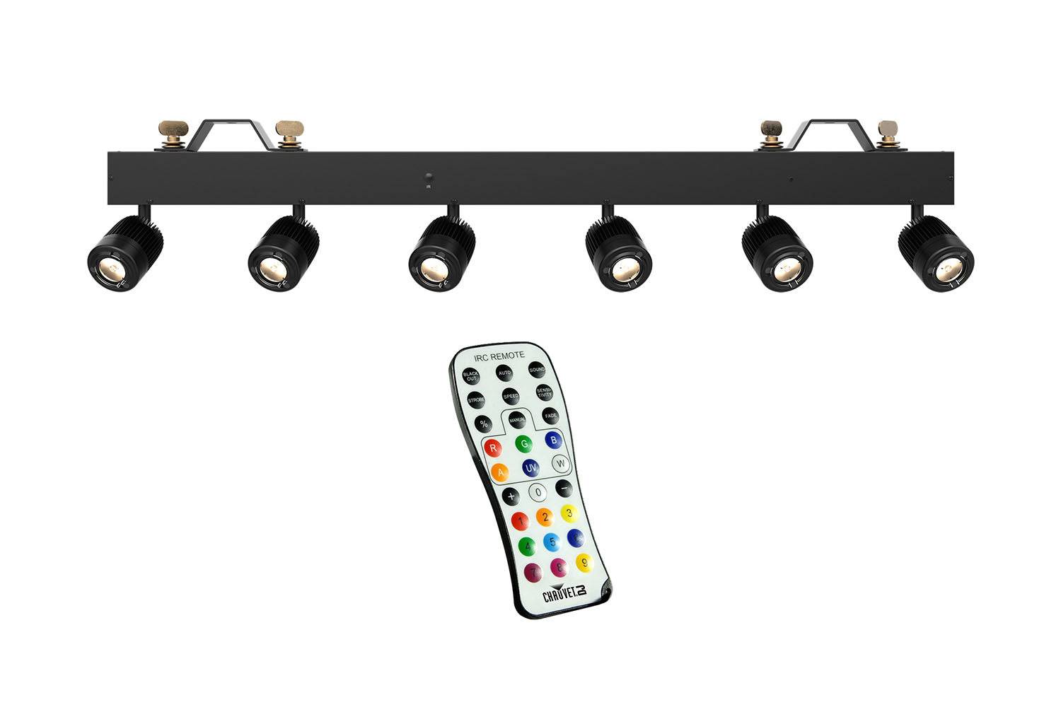 Chauvet DJ PINSPOT BAR High-Output Bar 6 Independent Pinspots Lights With IRC-6 Remote Control - Hollywood DJ