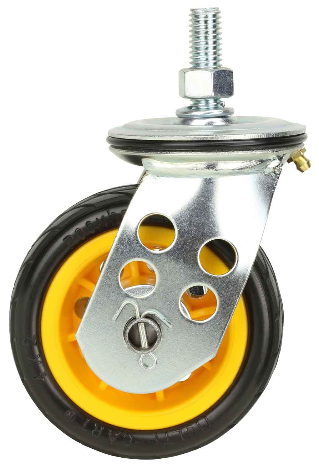Rock N Rollerr RCSTR4X2 4" x 2" Ground Glder Wide Caster with Brake (upgrade for R2) - 2pk - Hollywood DJ