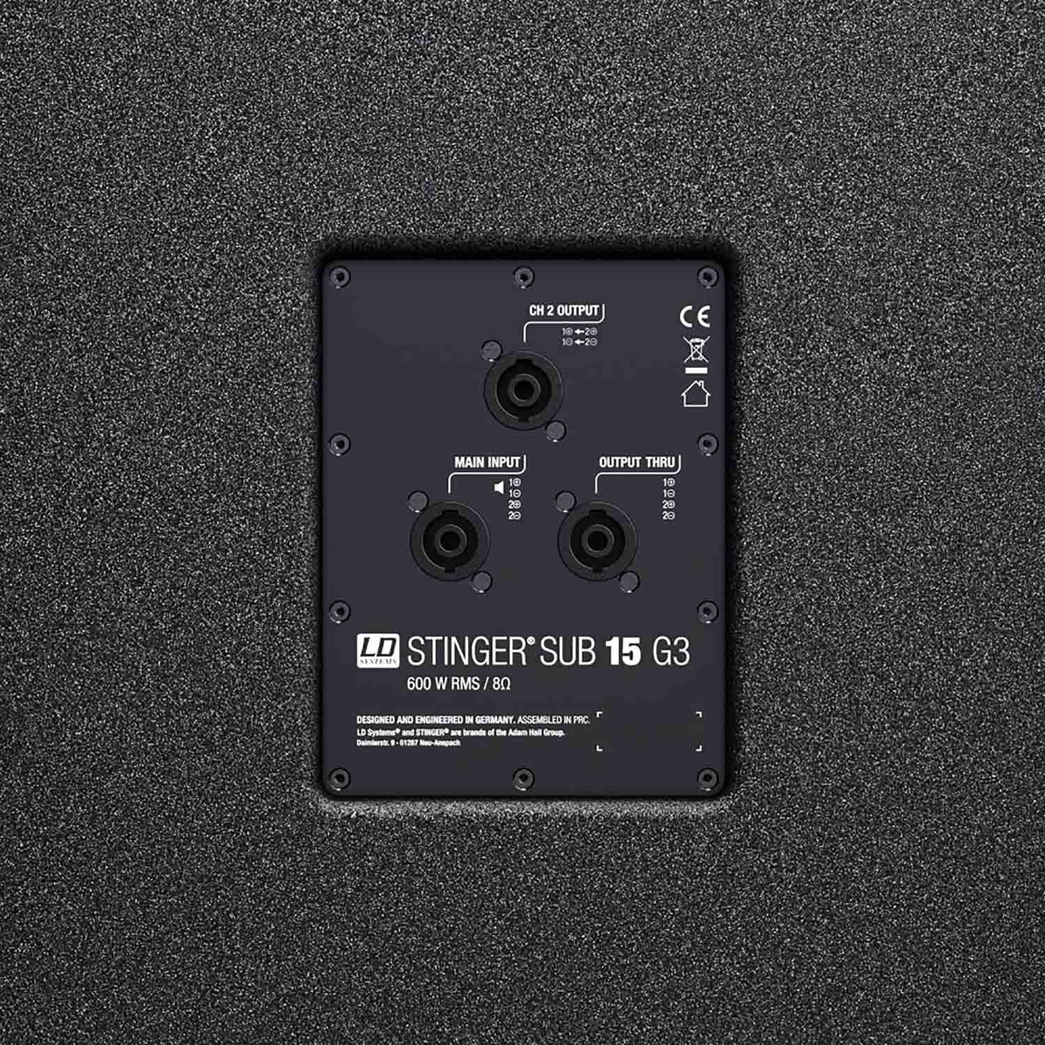 LD Systems STINGER SUB 15 G3, 15 Inches Passive Bass Reflex PA Loudspeaker - Hollywood DJ