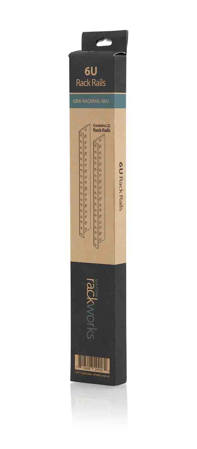 Gator Cases GRW-RACKRAIL-06U Rack Rails 6U - Pair - Hollywood DJ