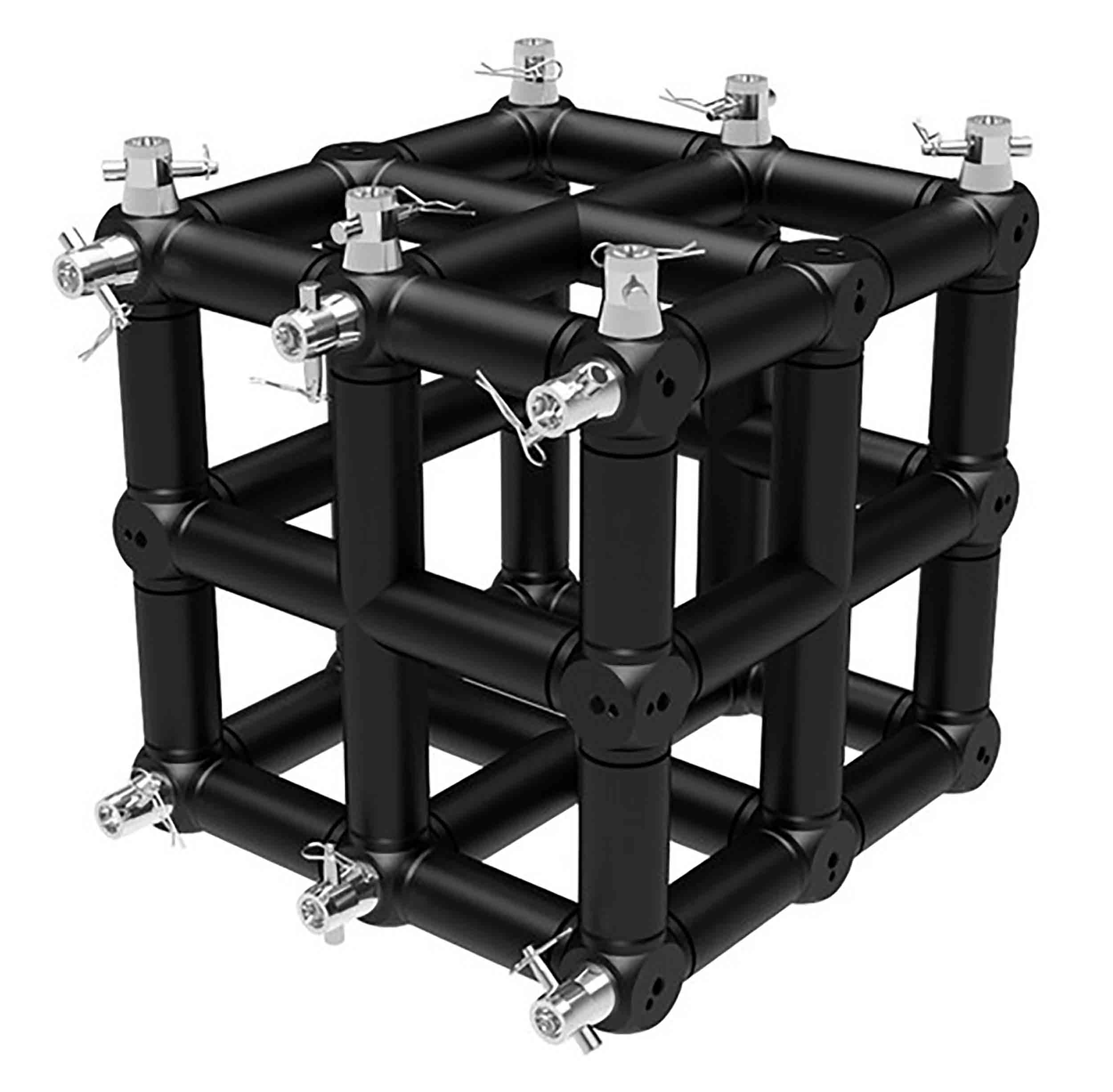 Global Truss DT46-UJB-BLK, Six Way Universal Junction Block - Black - Hollywood DJ