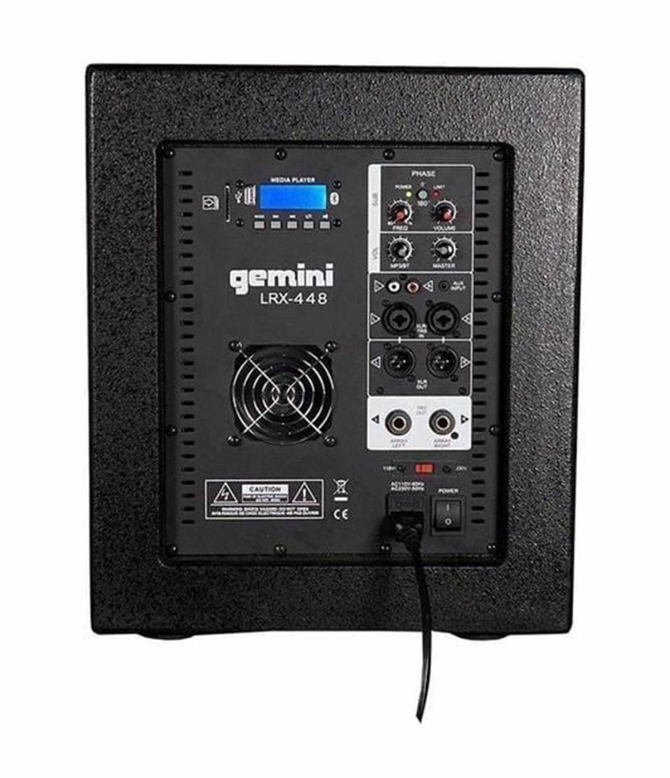 Gemini Sound LRX-448 Portable Line Array Speaker With 12-Inch Subwoofer - Hollywood DJ