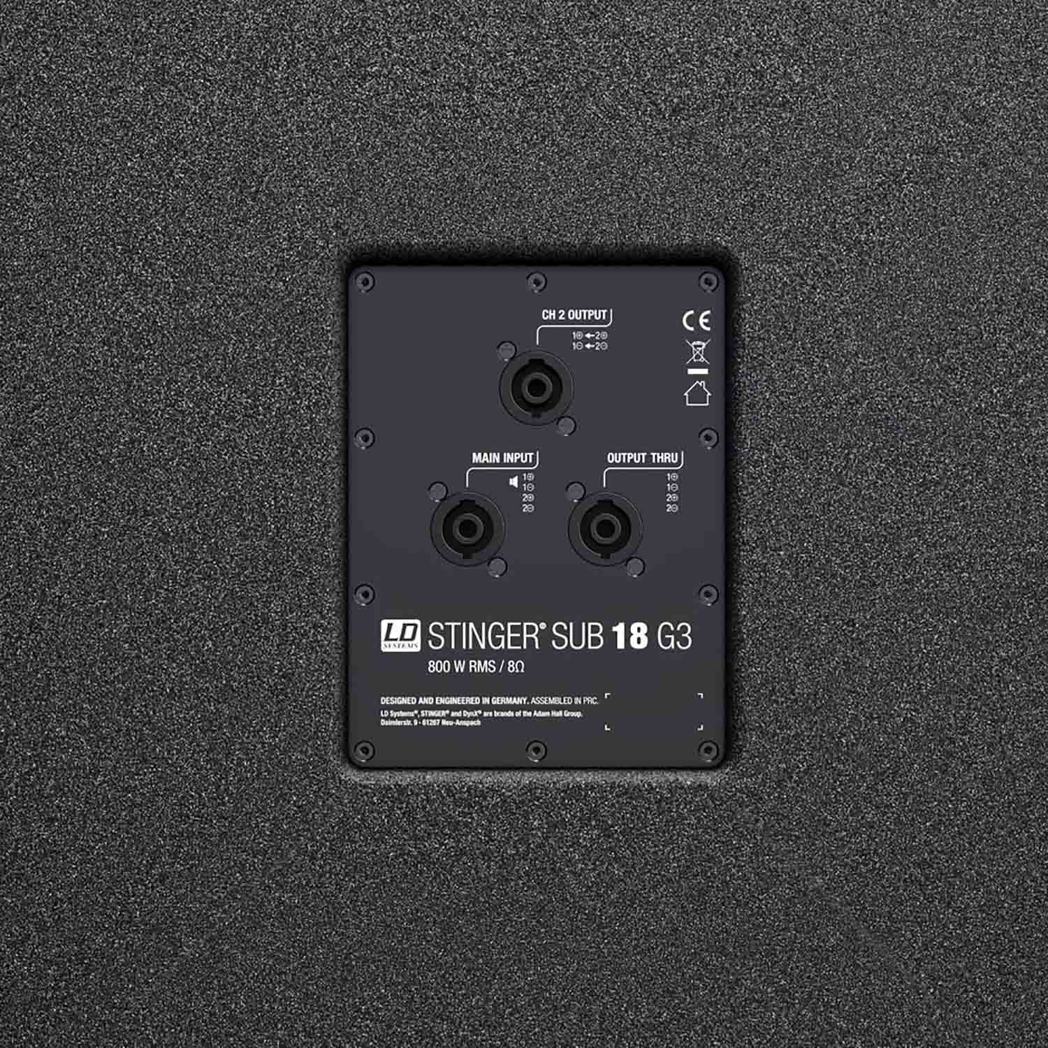 LD Systems STINGER SUB 18 G3, 18 Inches Passive Bass Reflex PA Subwoofer - Hollywood DJ